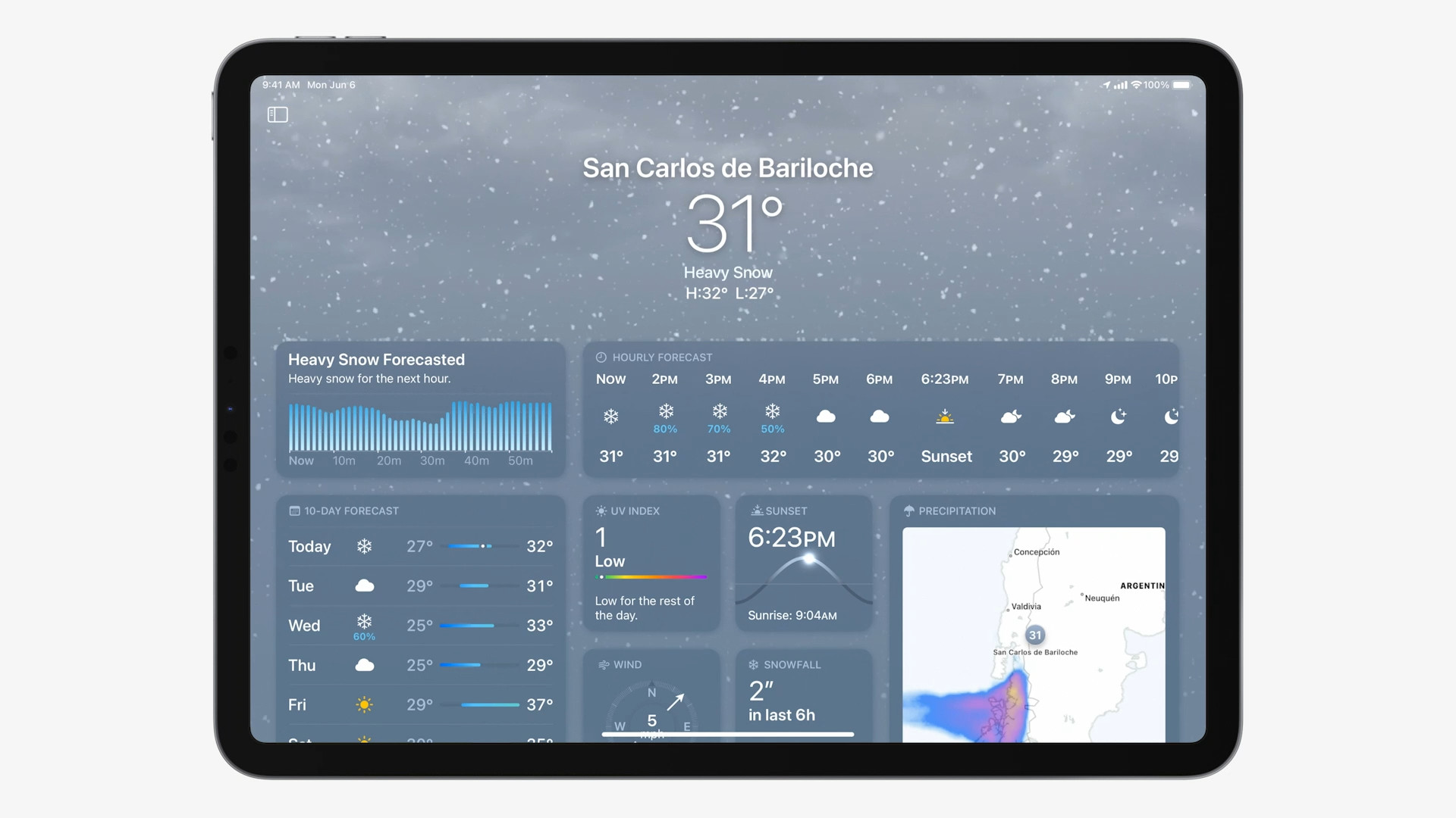 weather app bariloche