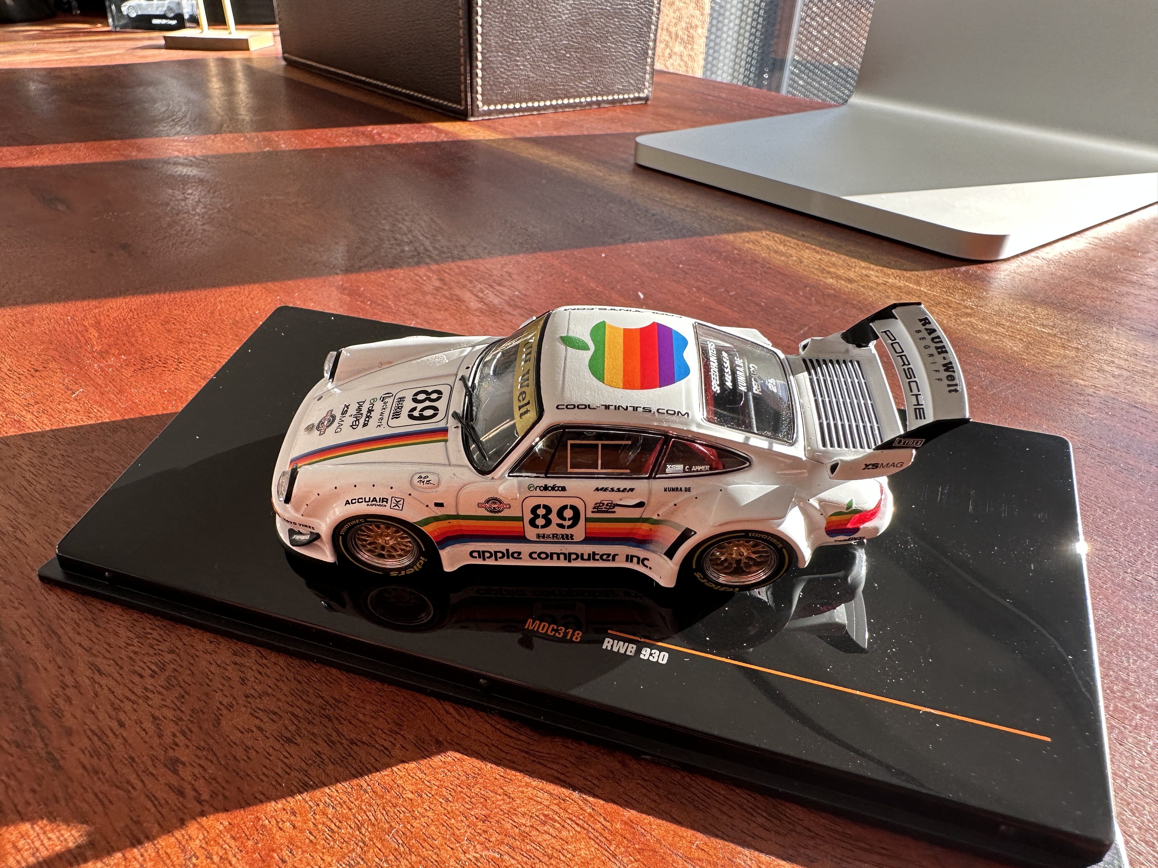 model car on desk