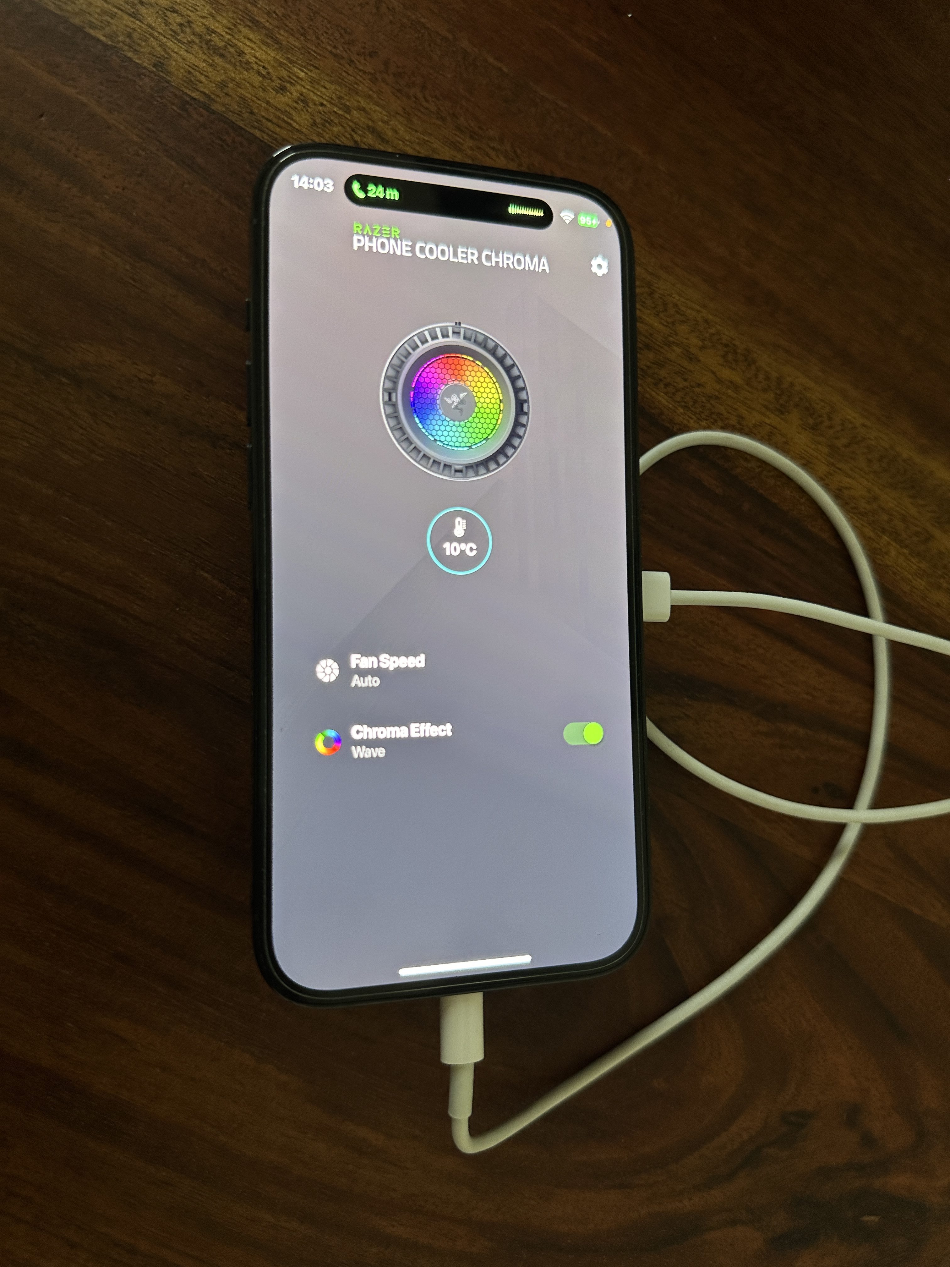 phone cooler app display