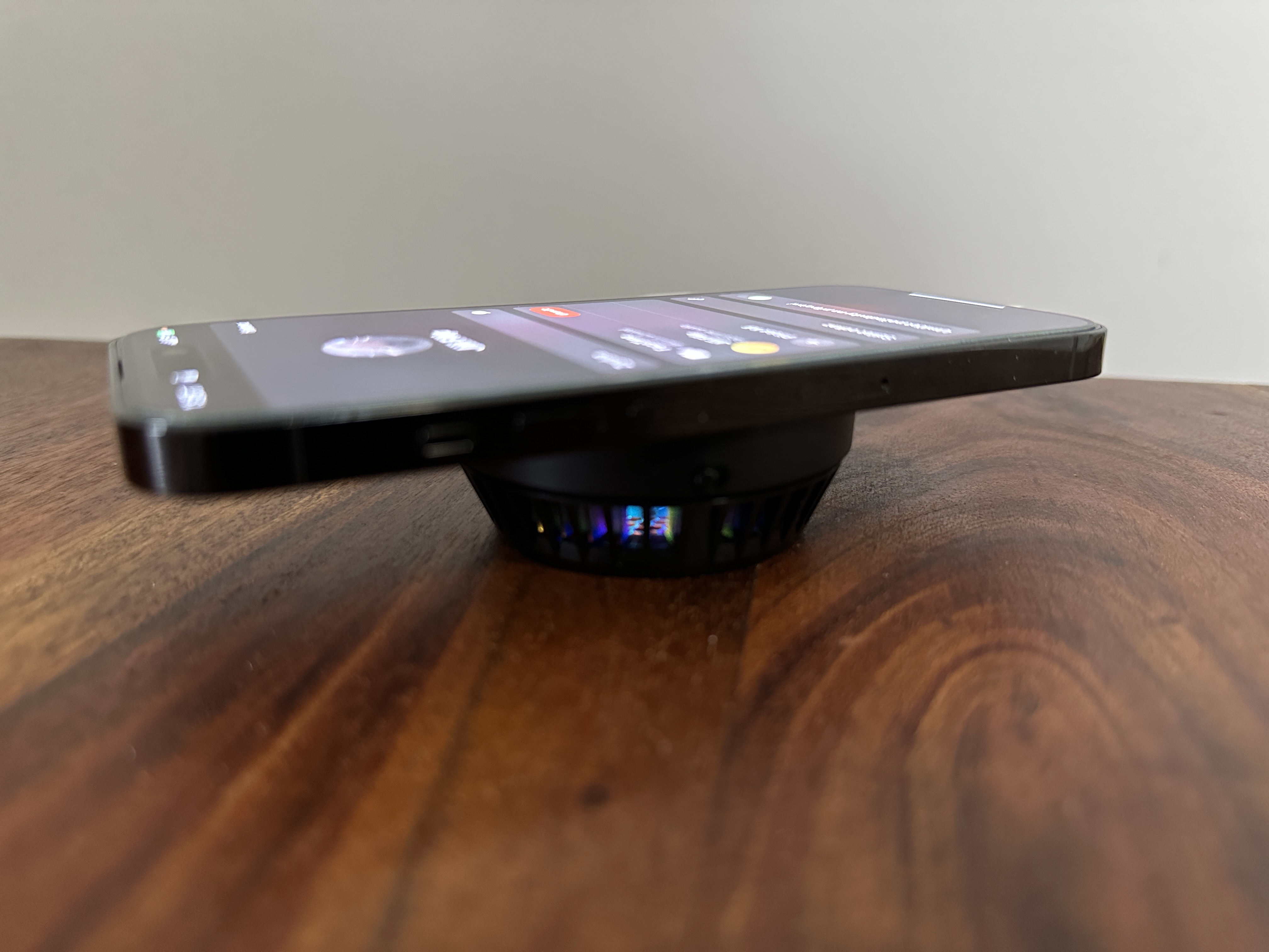 phone on cooler side view