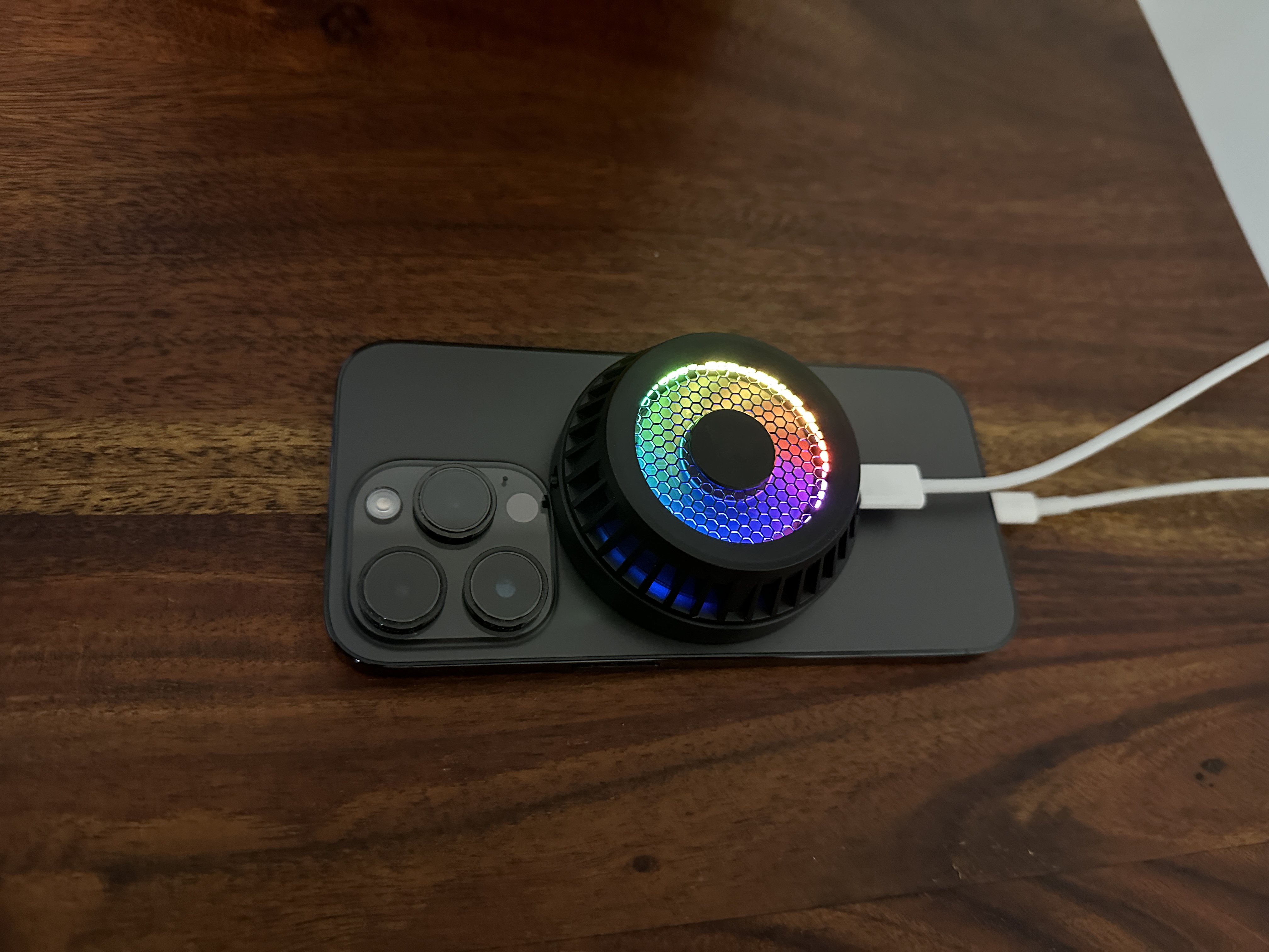 phone with cooler dark background