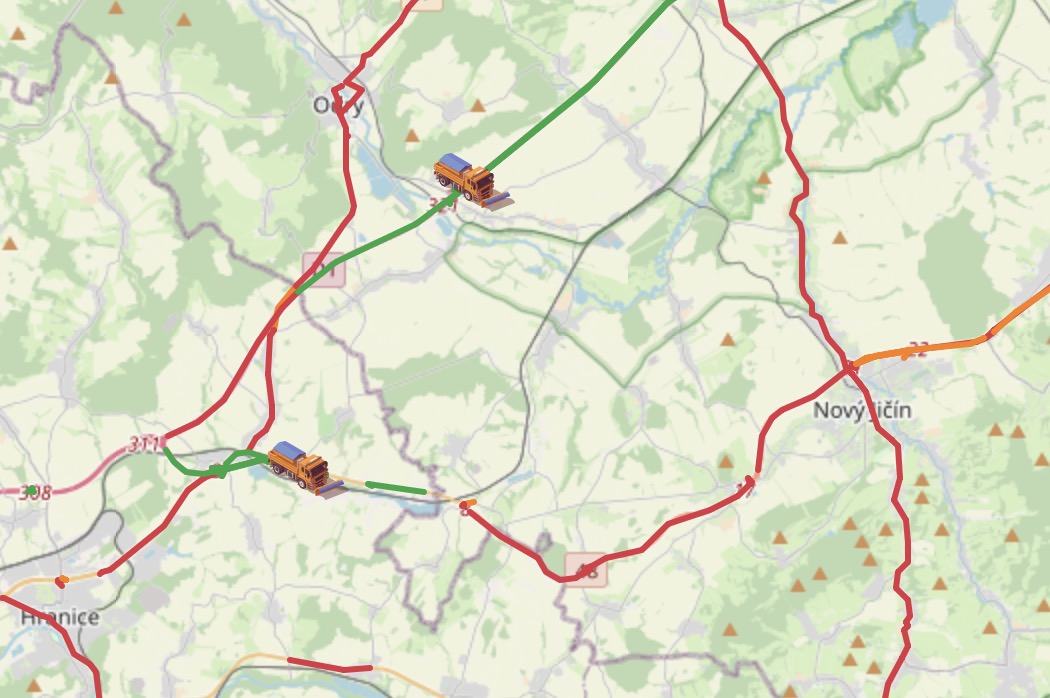 road maintenance map