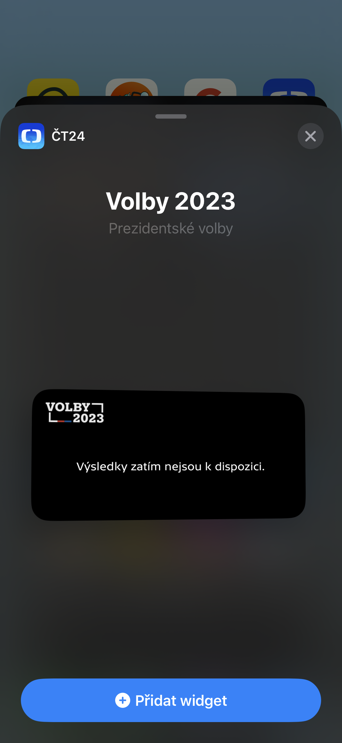 volby 2023 widget