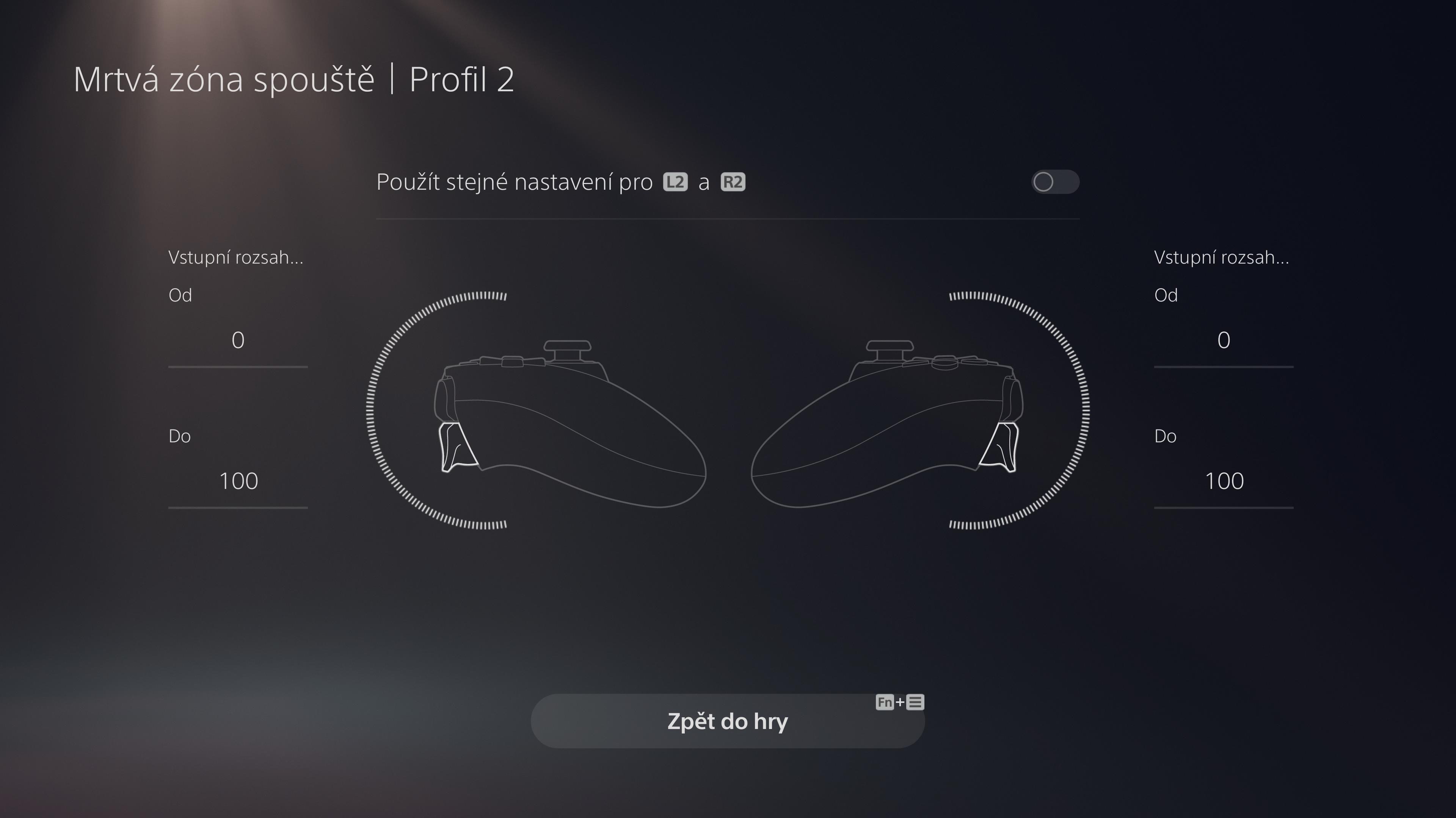 controller dead zone settings
