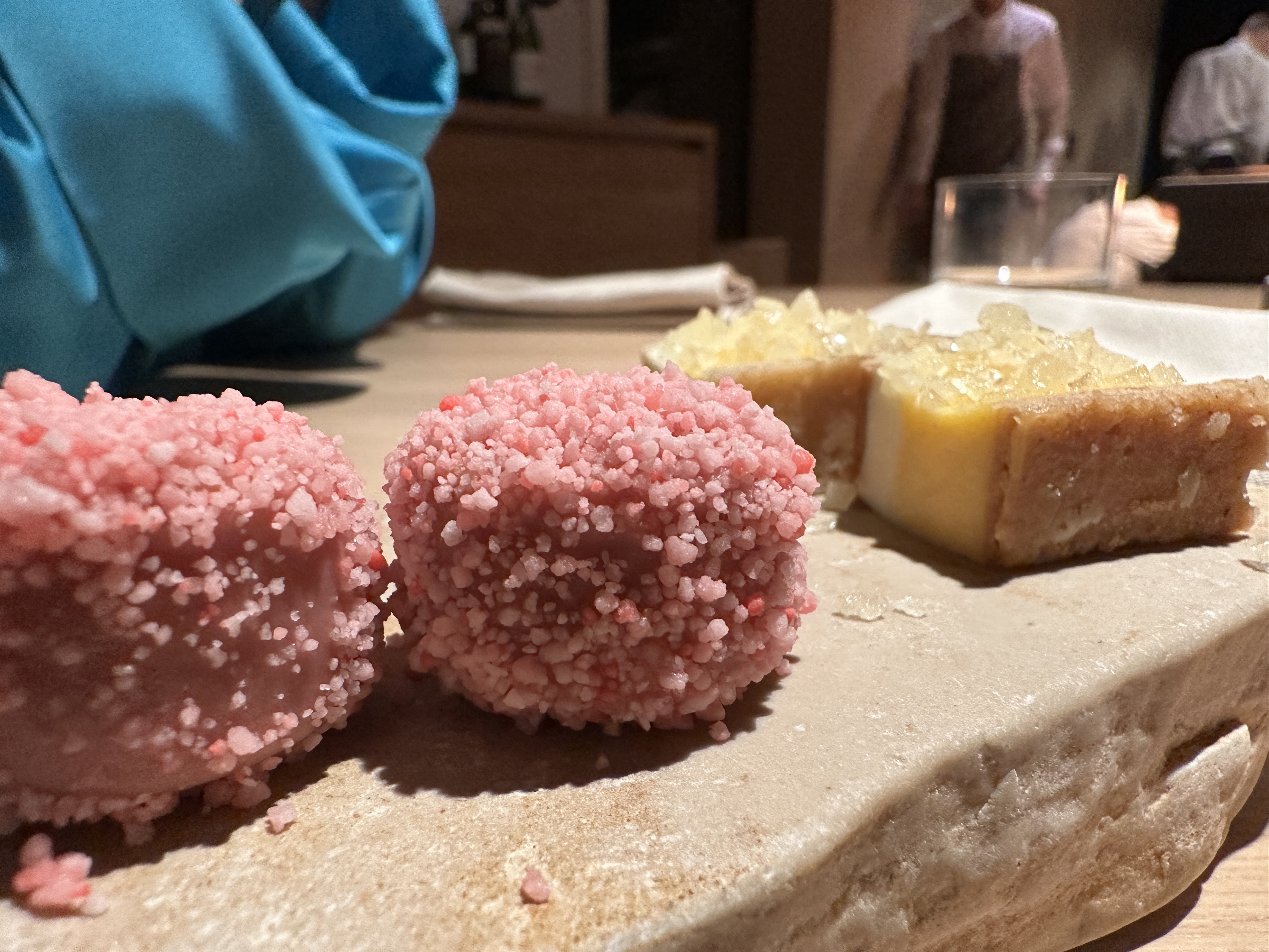 dessert bites on stone