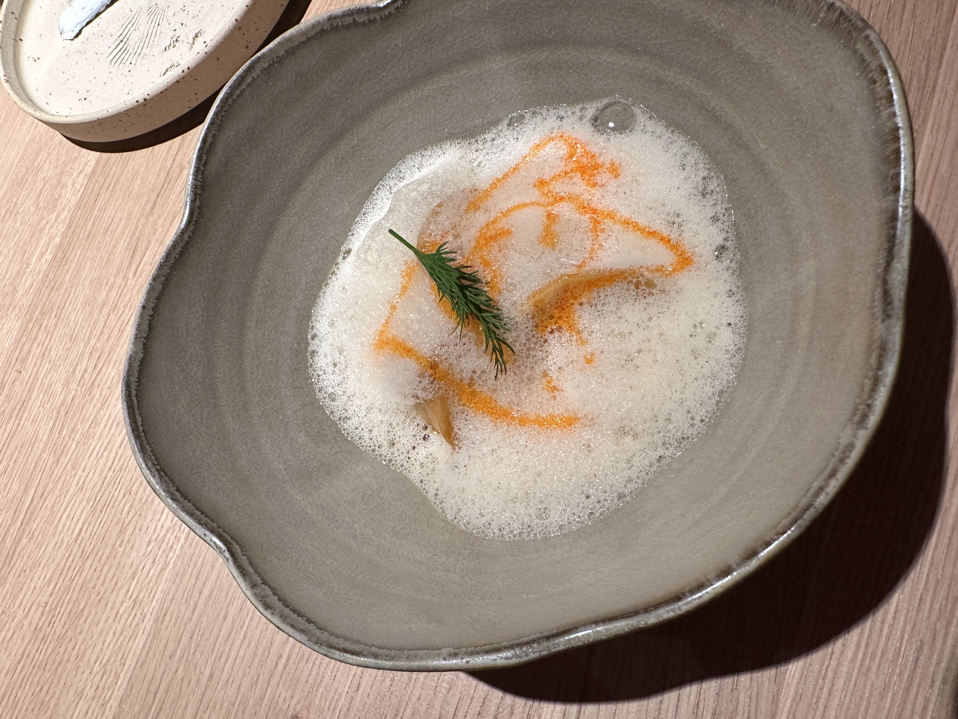 gourmet dish with foam