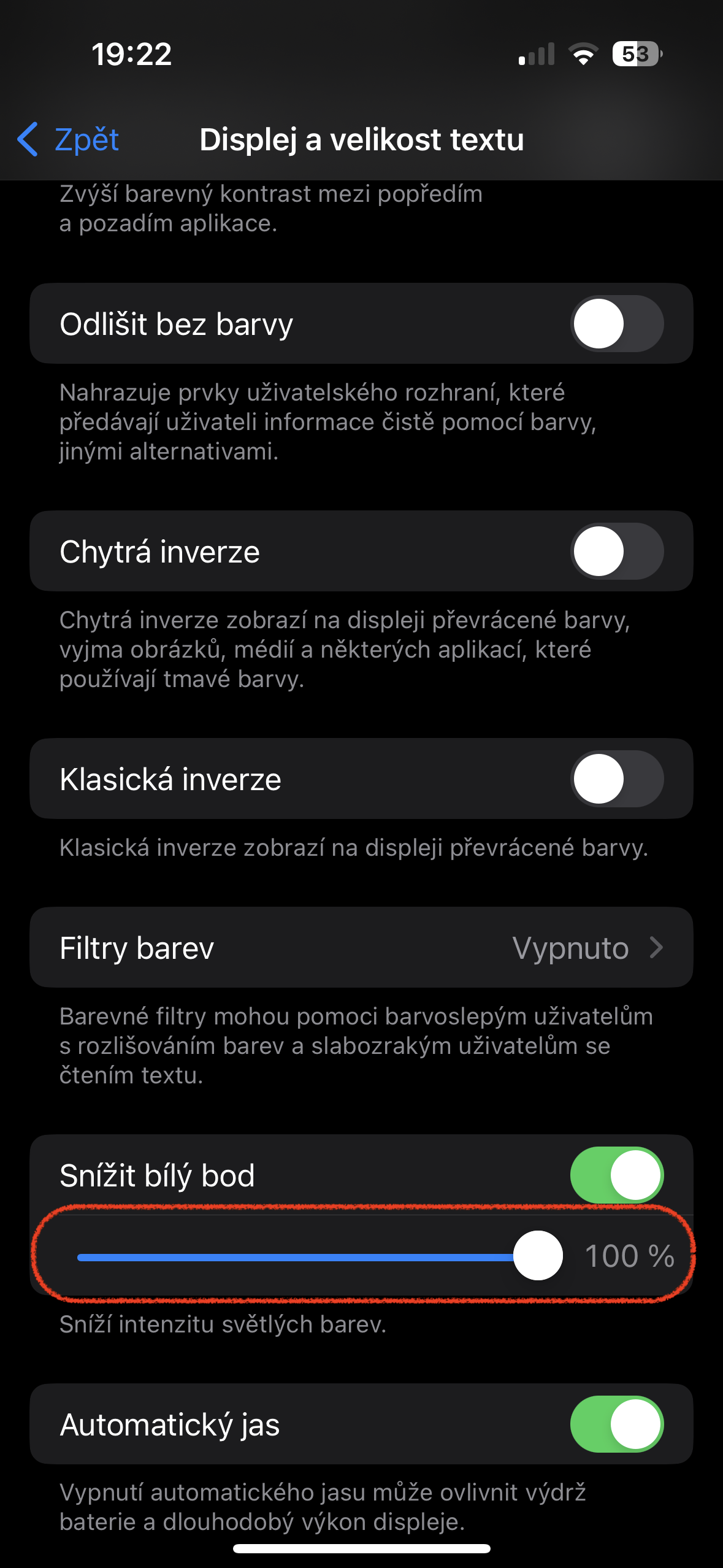 iphone display brightness settings