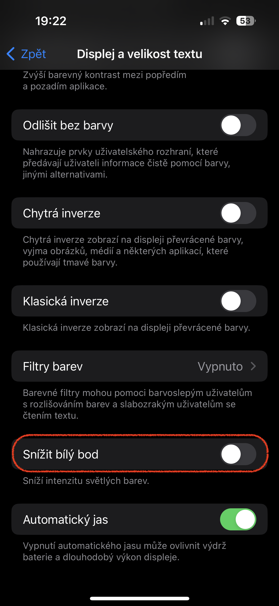 iphone display settings