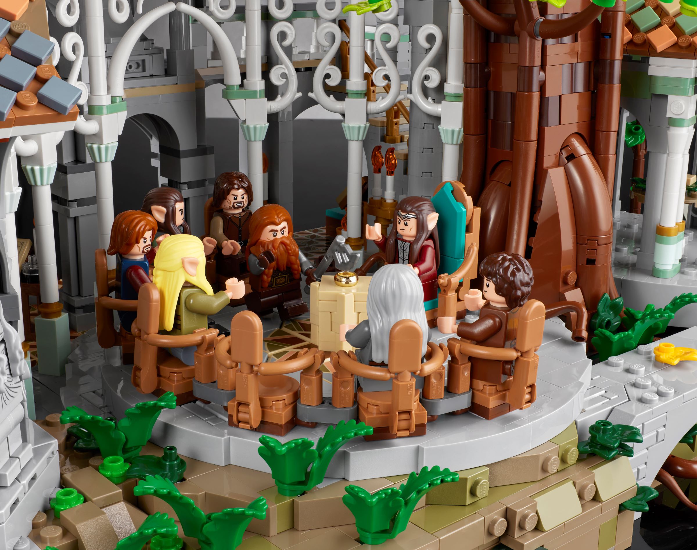 lego rivendell council scene