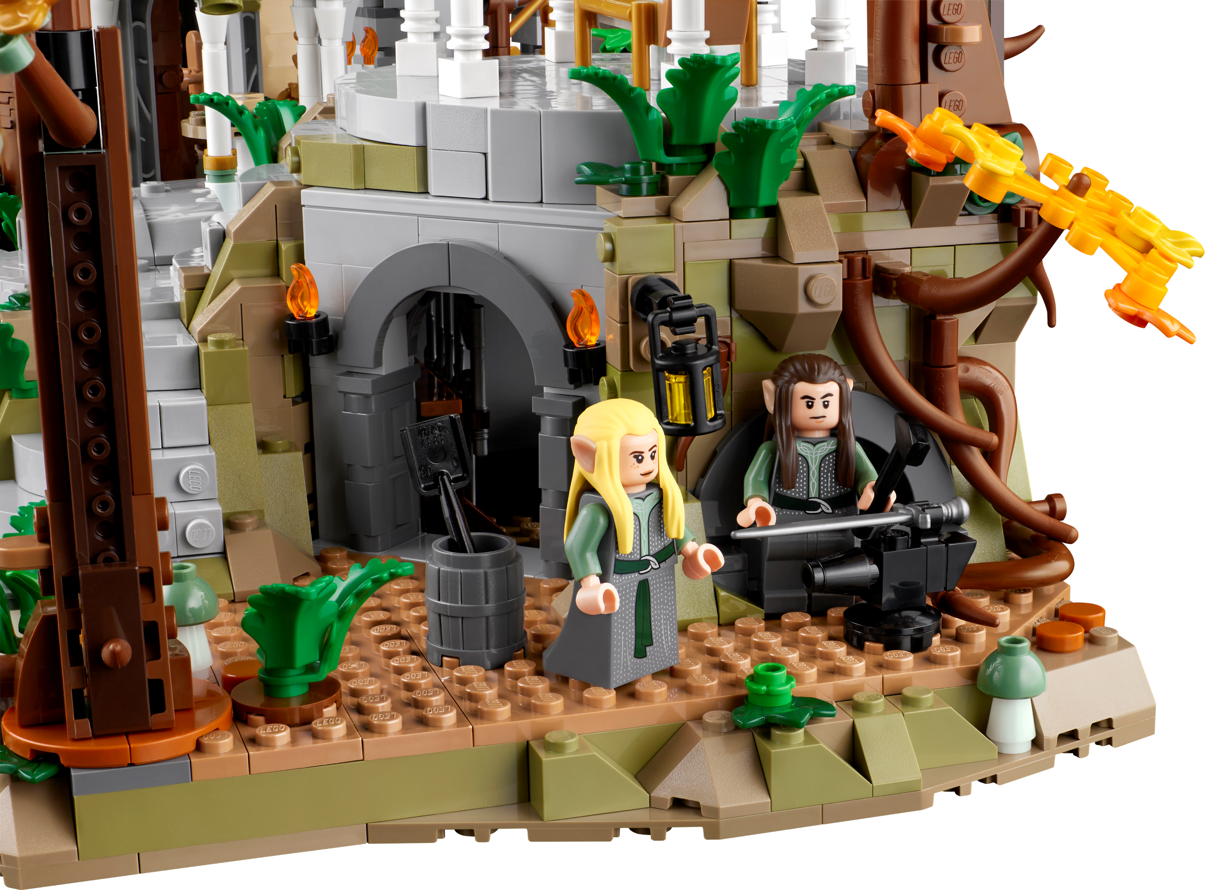 lego rivendell scene
