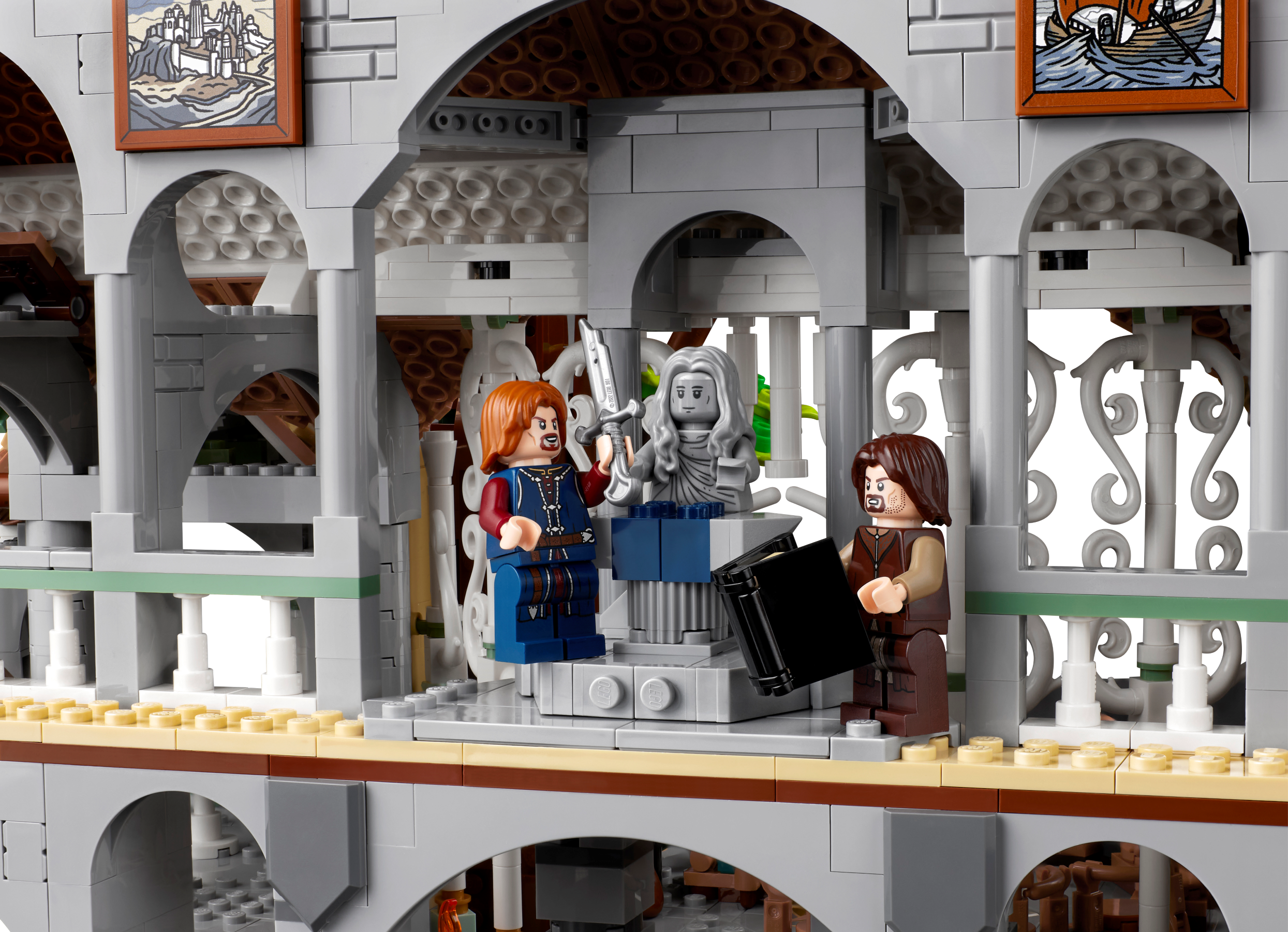 lego rivendell statue scene