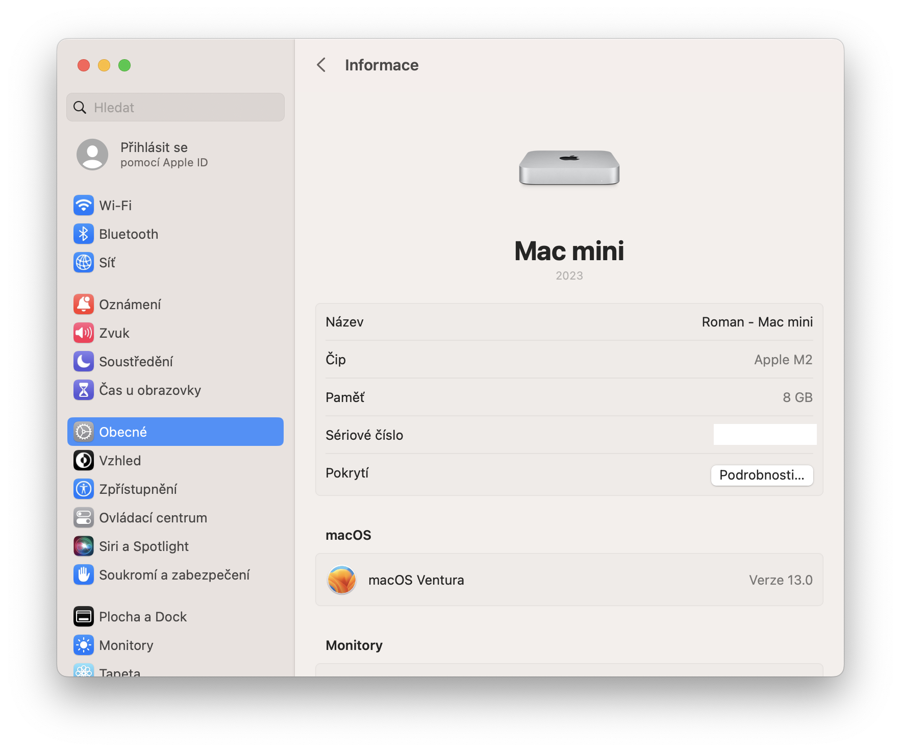 mac mini system settings