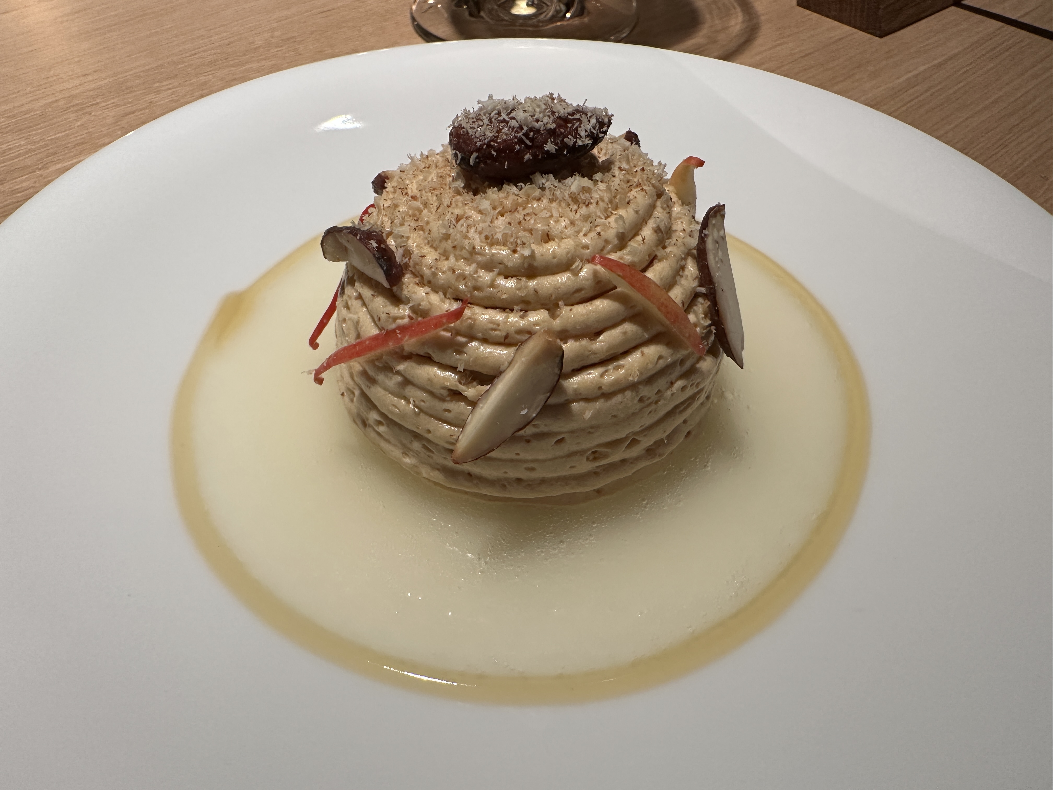 plated dessert with sauce