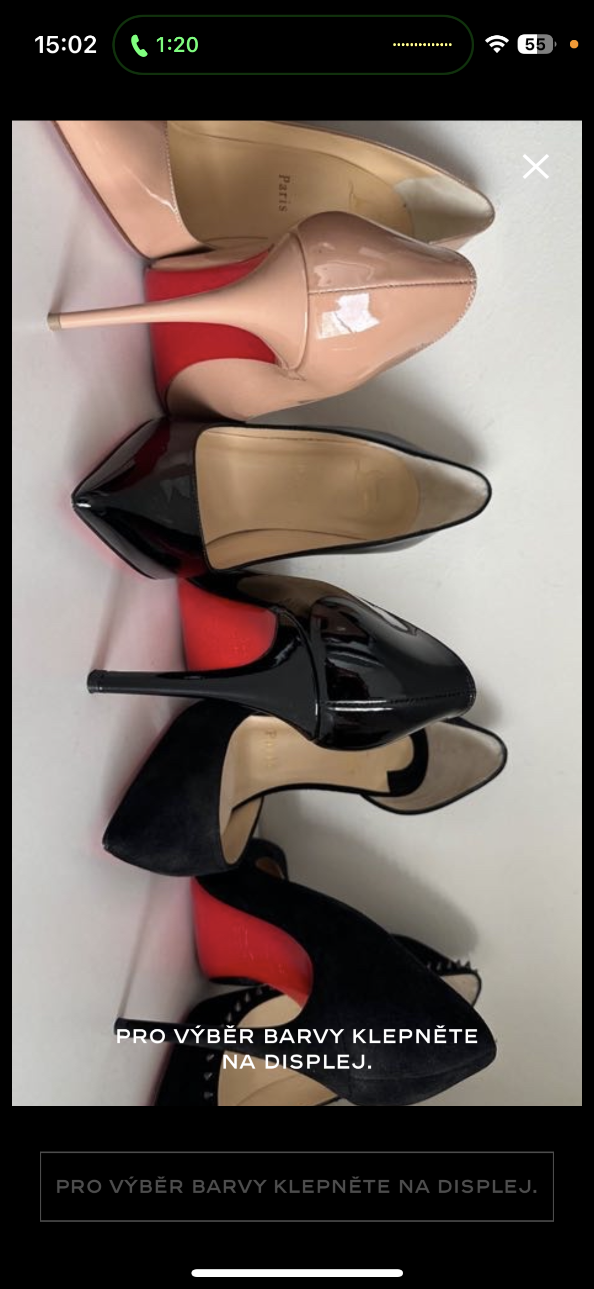 shoe color selection