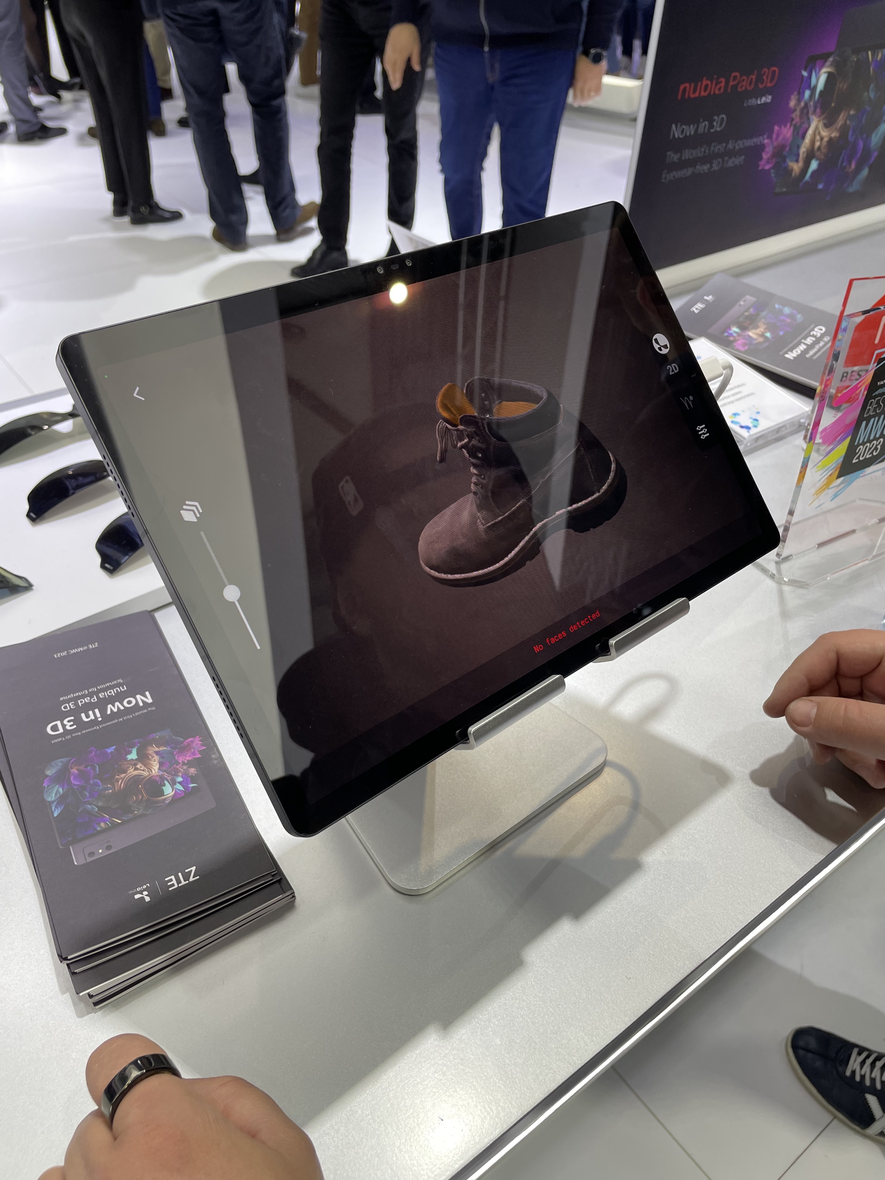 tablet showing 3d shoe tablet showing 3d shoe