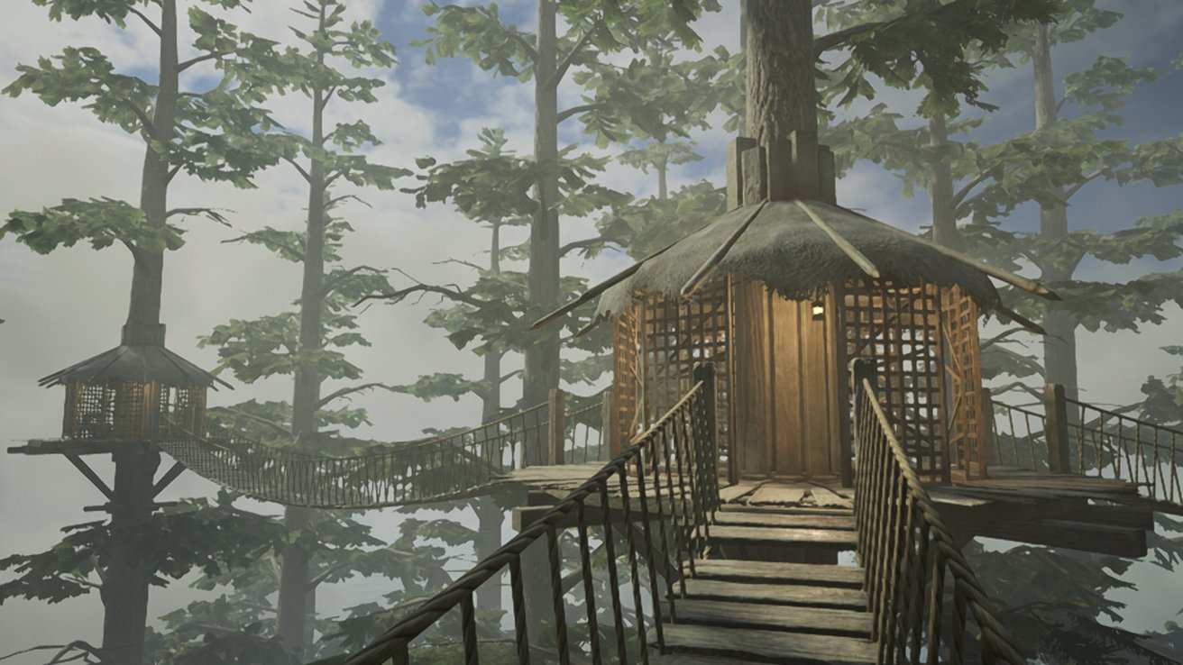 treehouse among tall trees