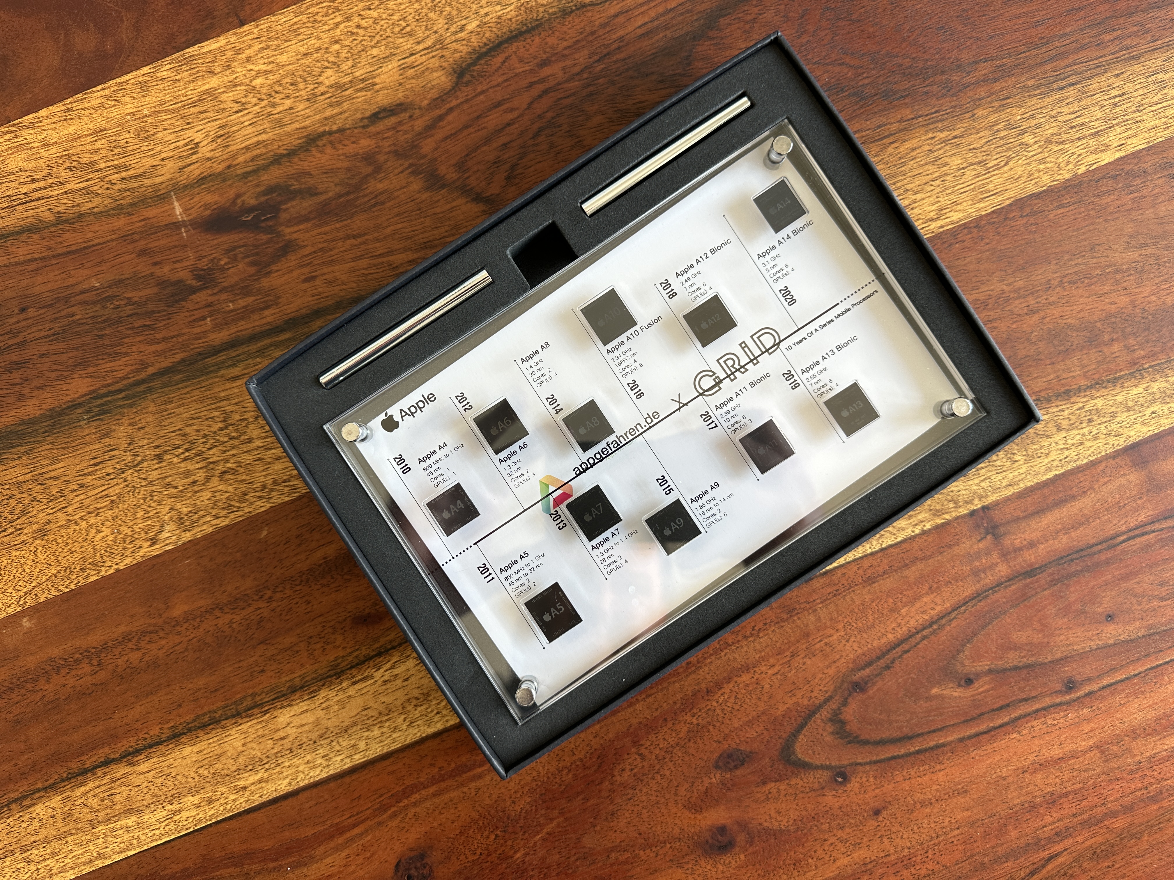 apple chip display case