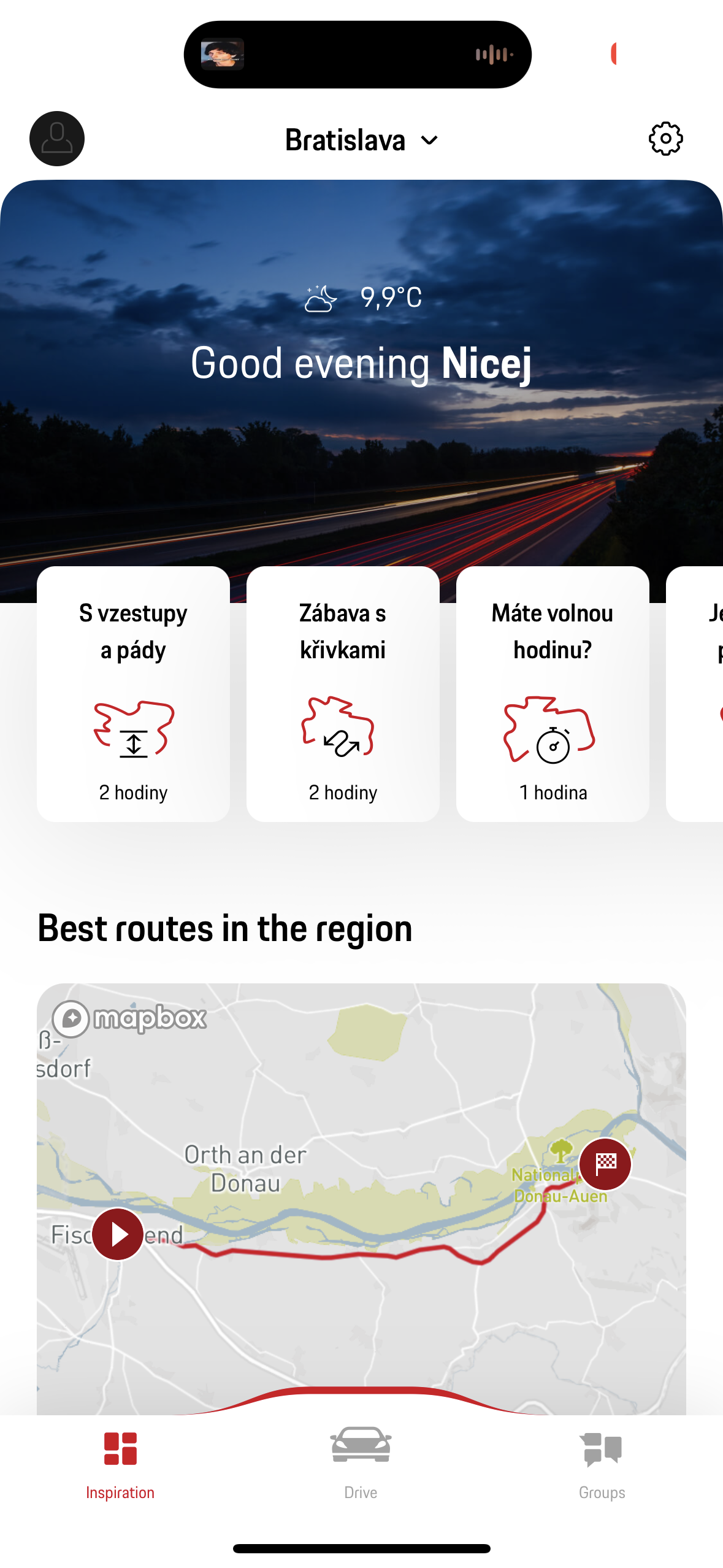 bratislava evening road trip