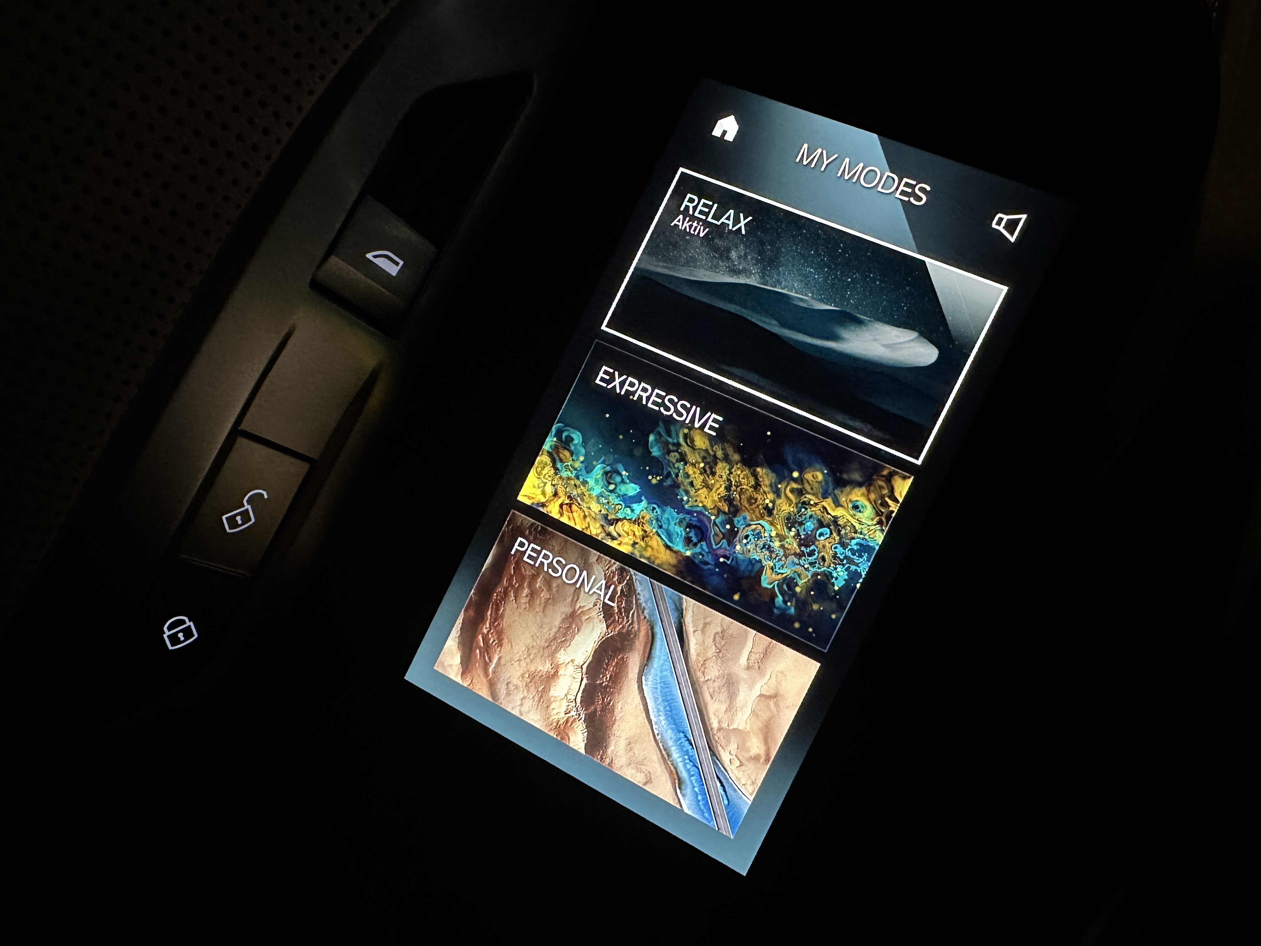 car dashboard display modes