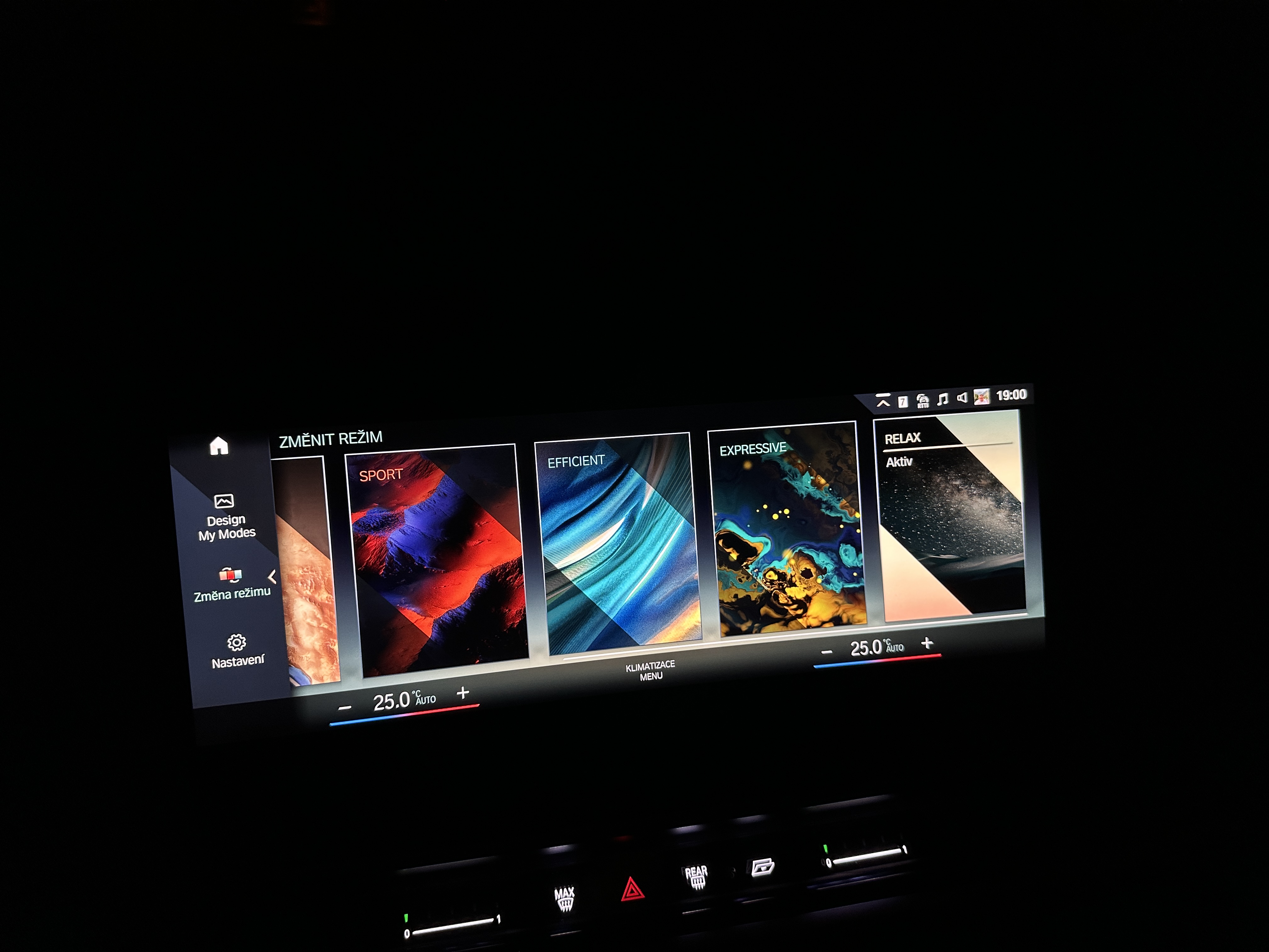 car dashboard driving modes