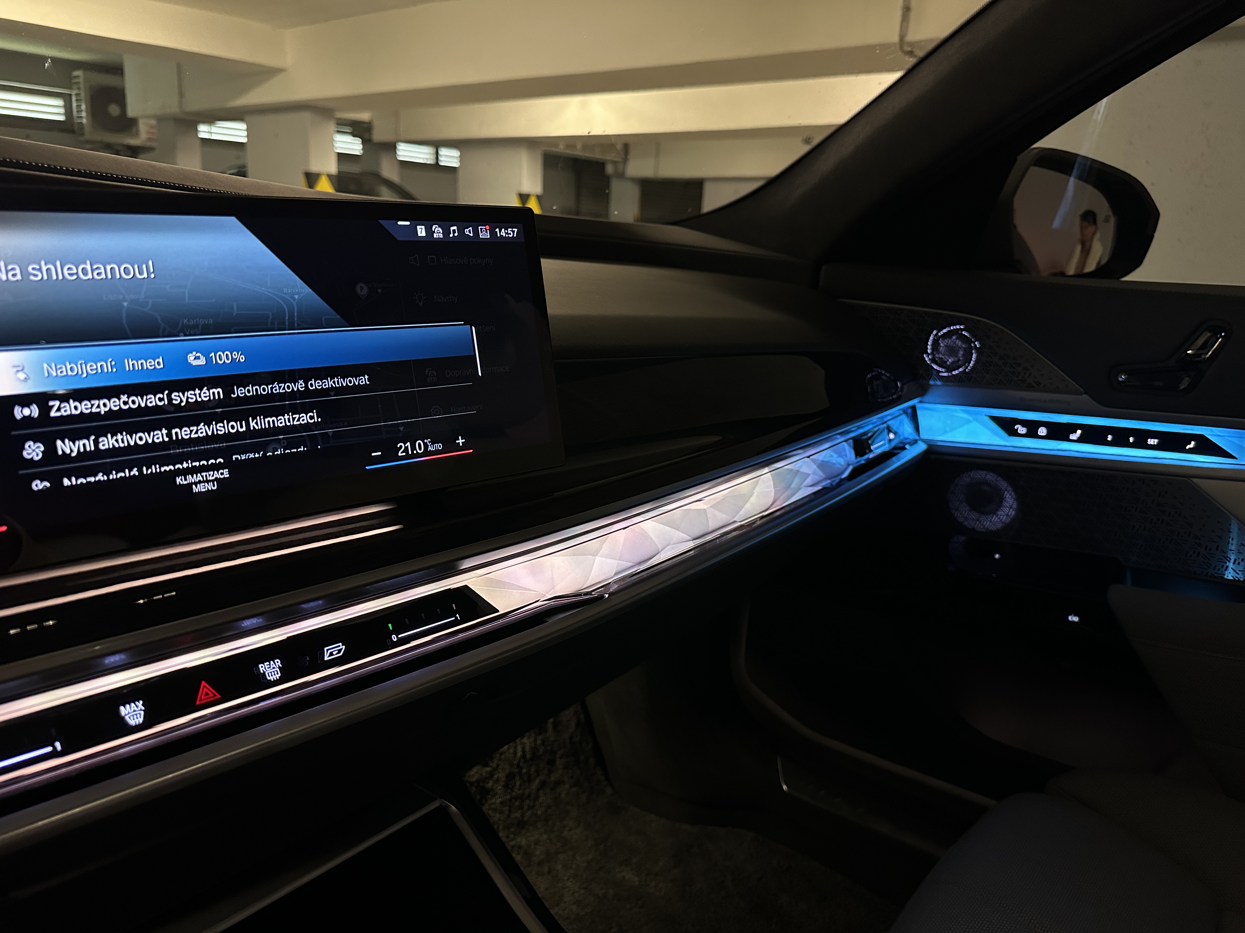 car interior dashboard display