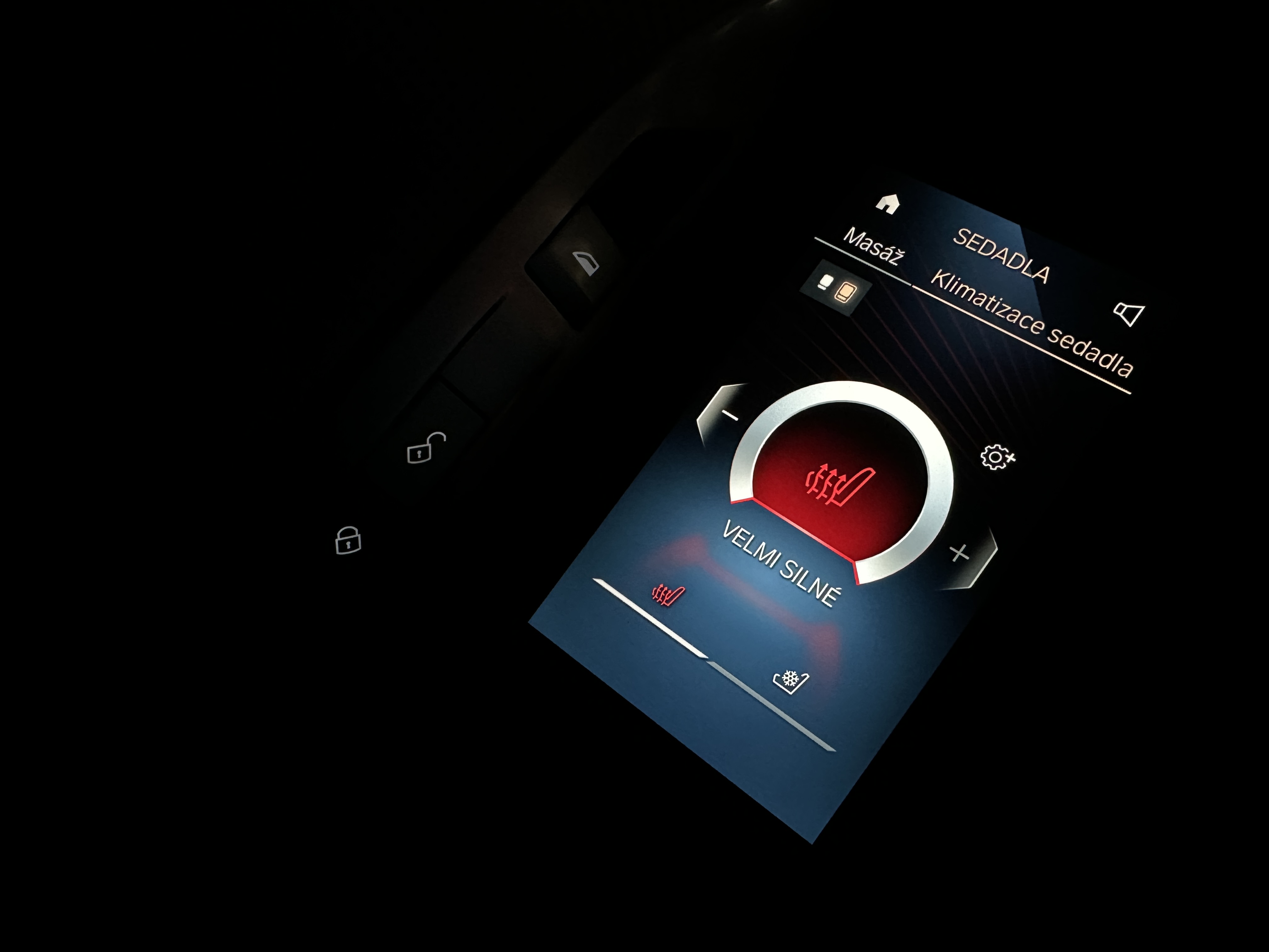 car seat heating control