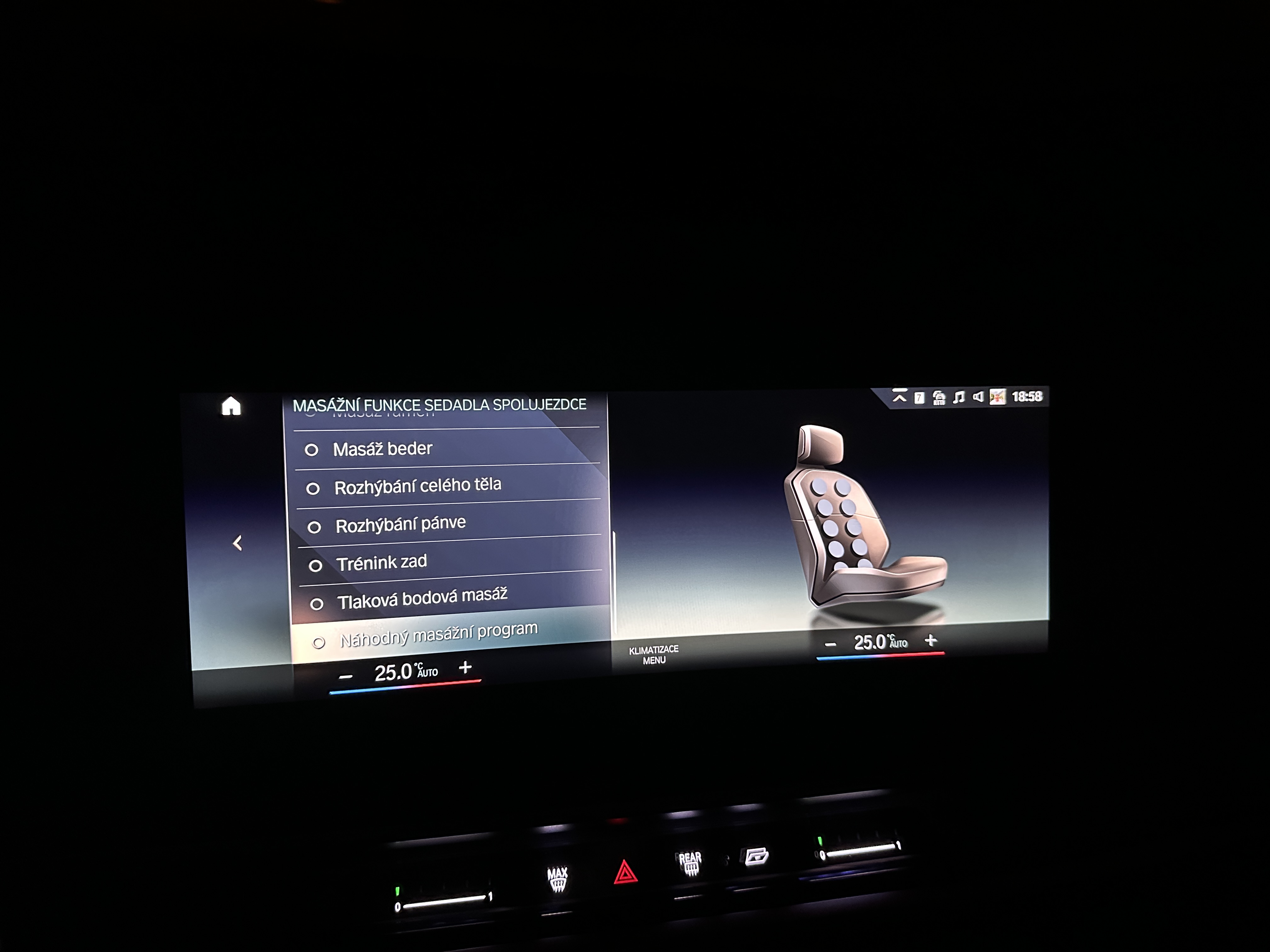 car seat massage program