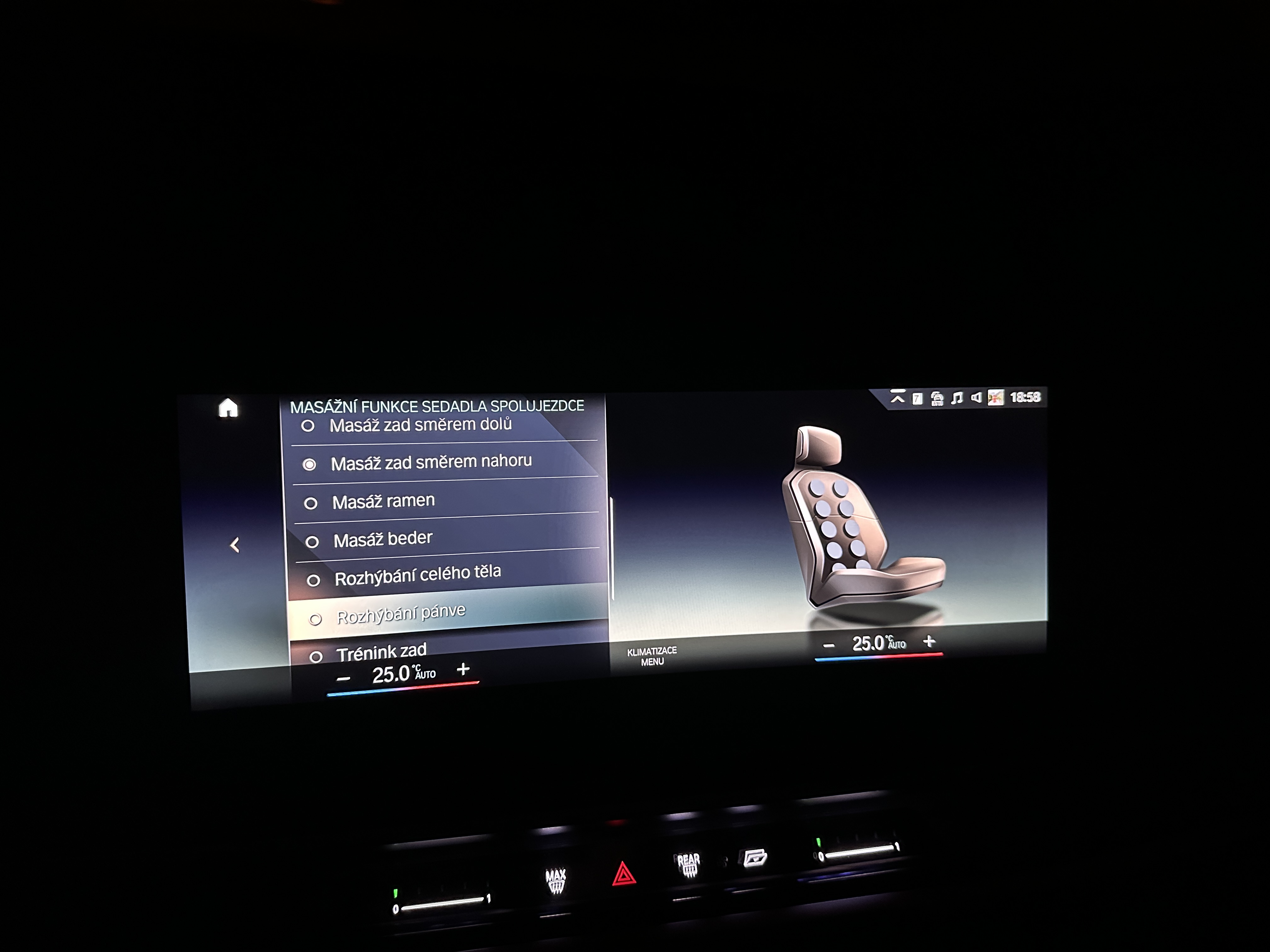 car seat massage selection