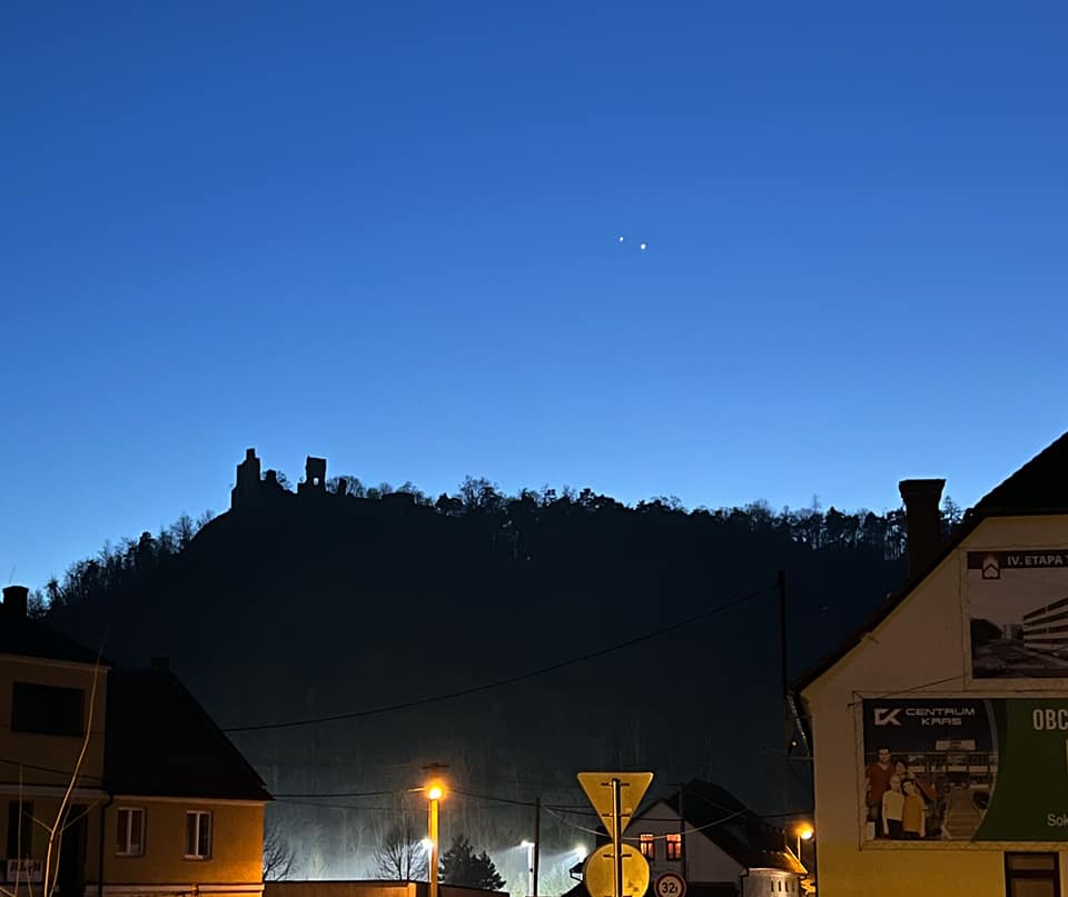 castle silhouette night sky