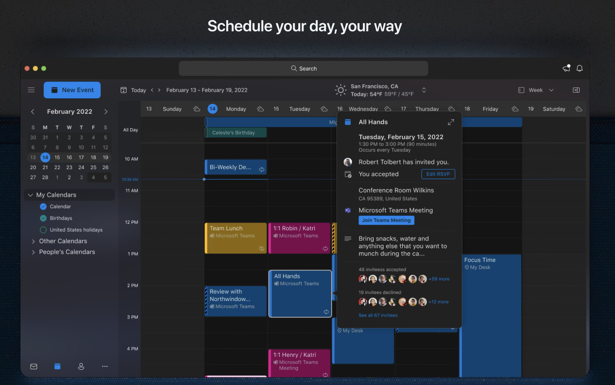 digital calendar schedule