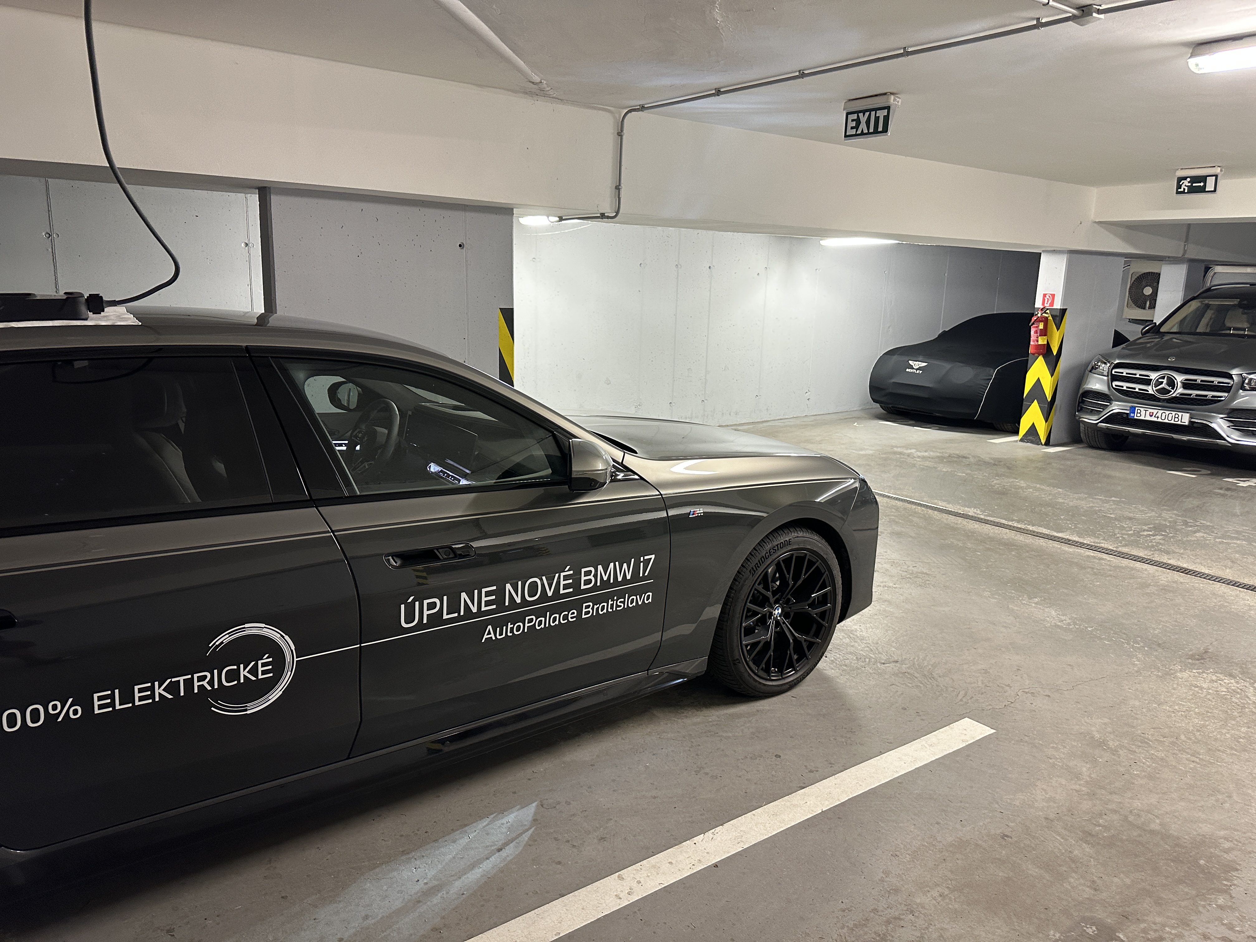 electric bmw parking garage