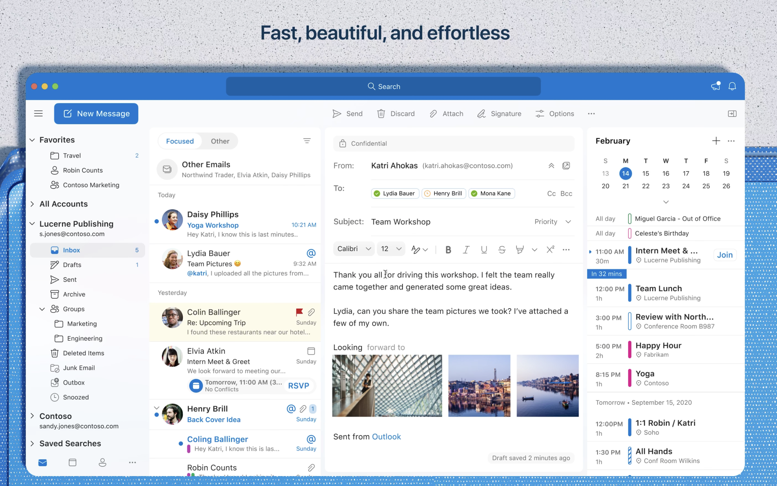 email calendar interface