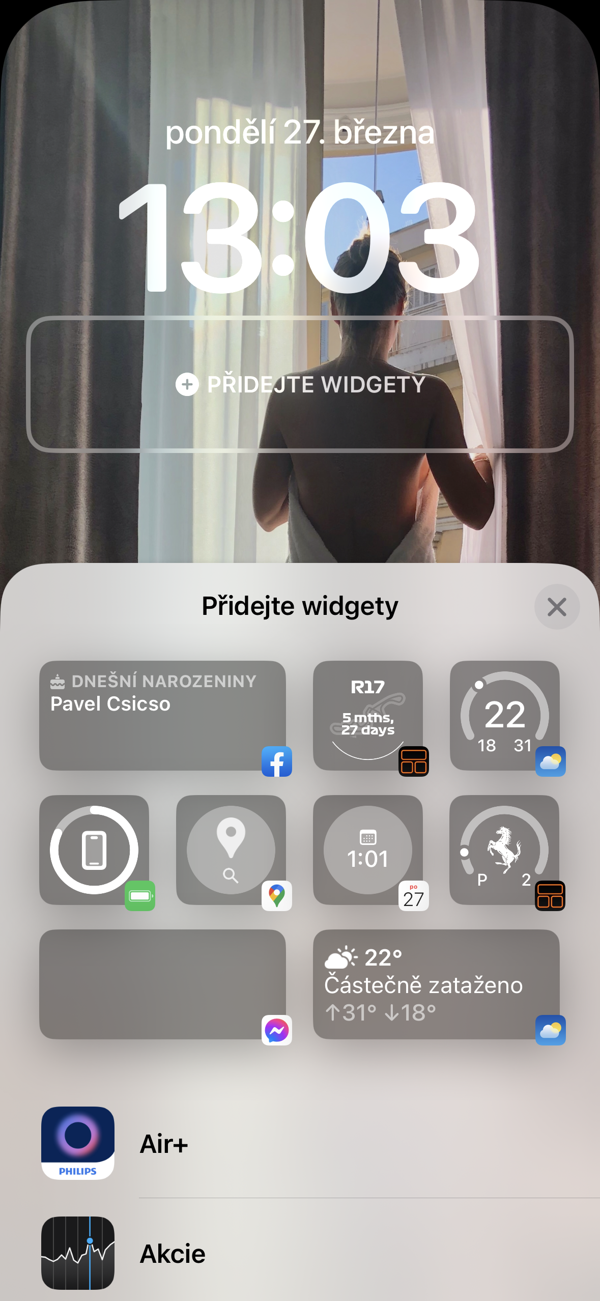 home screen widgets