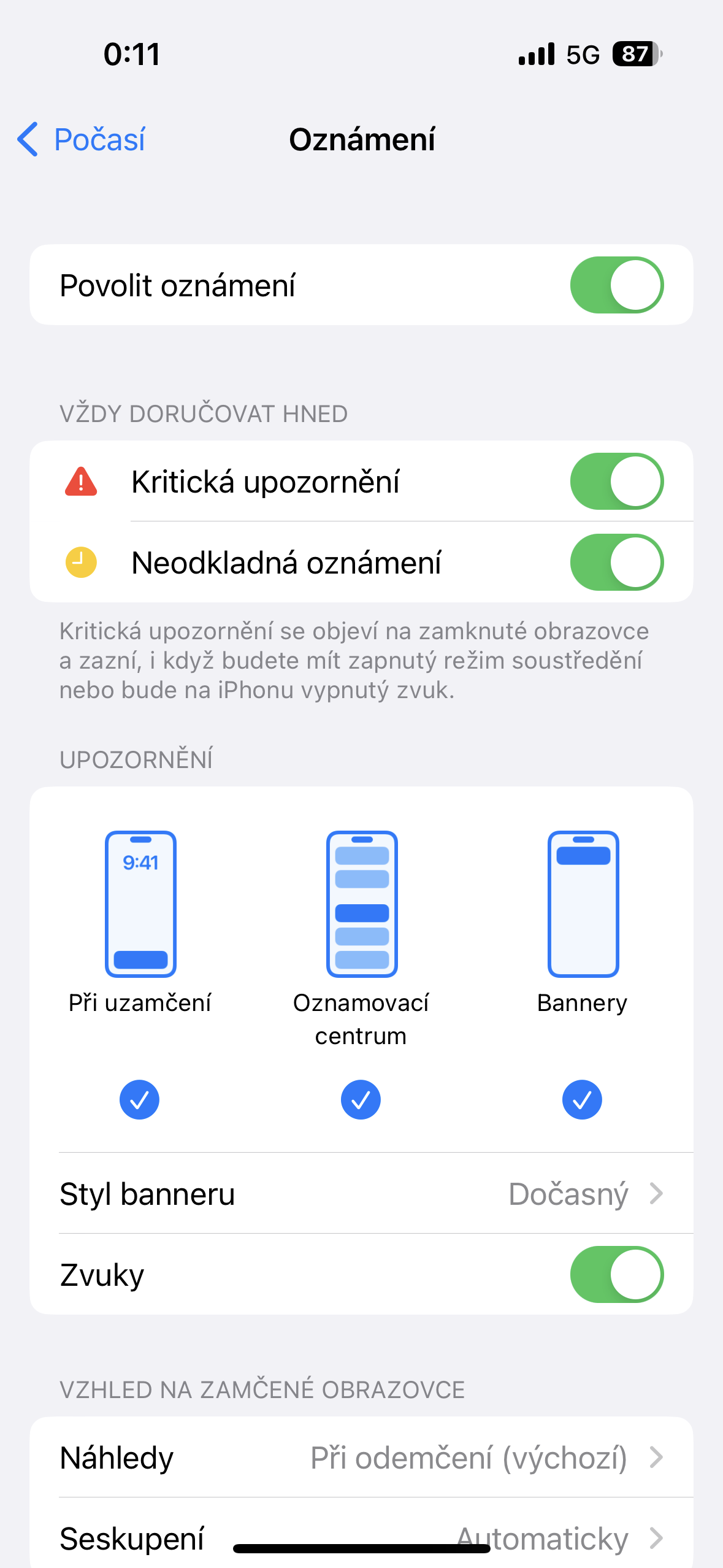 iphone notification settings