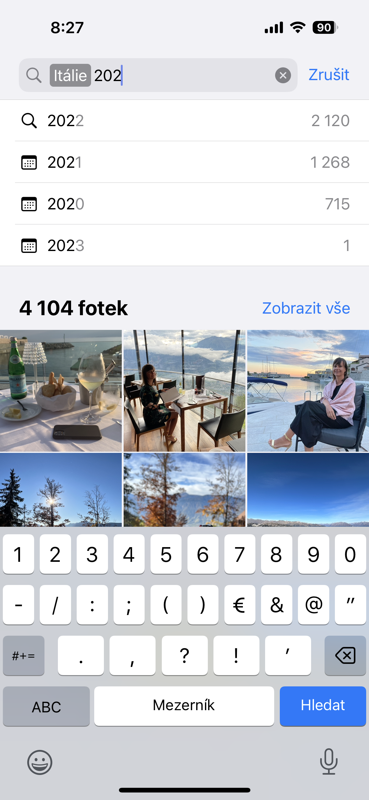 iphone photo gallery search