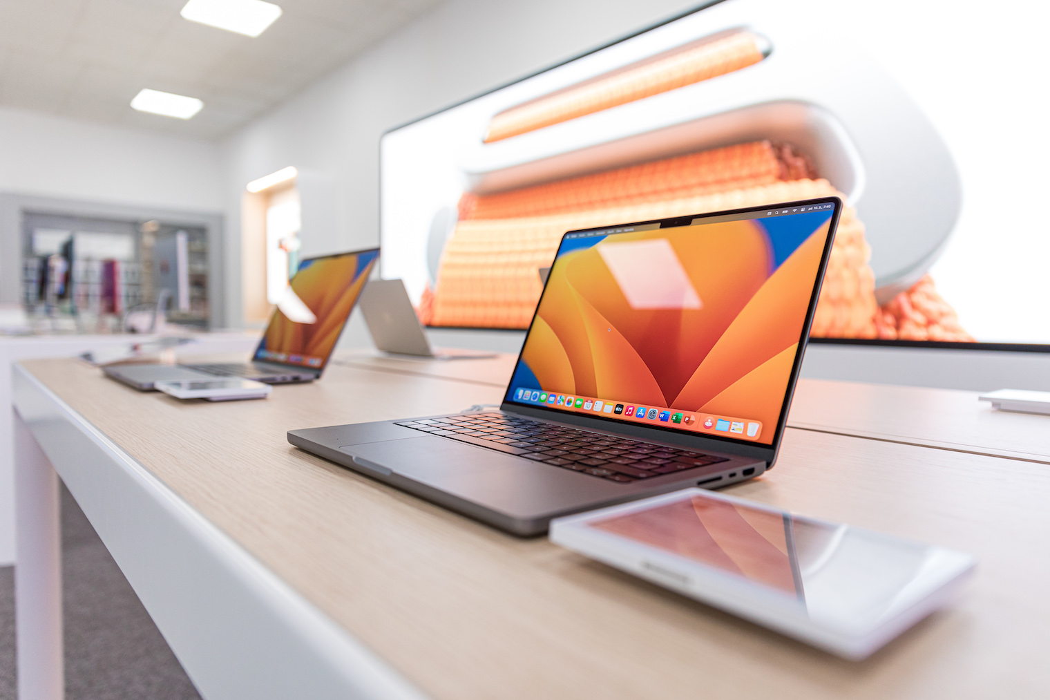 laptop and tablet display