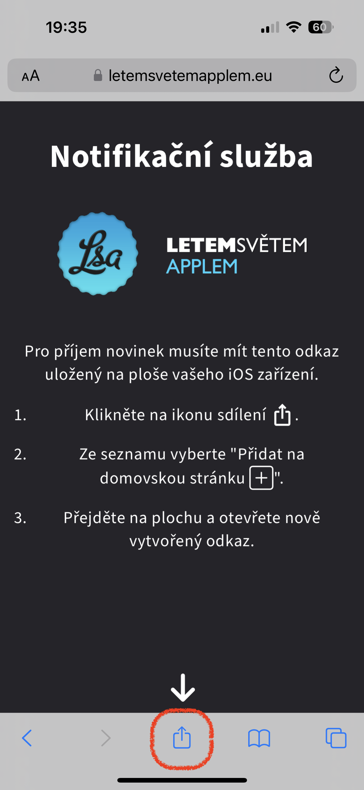 notification service instructions