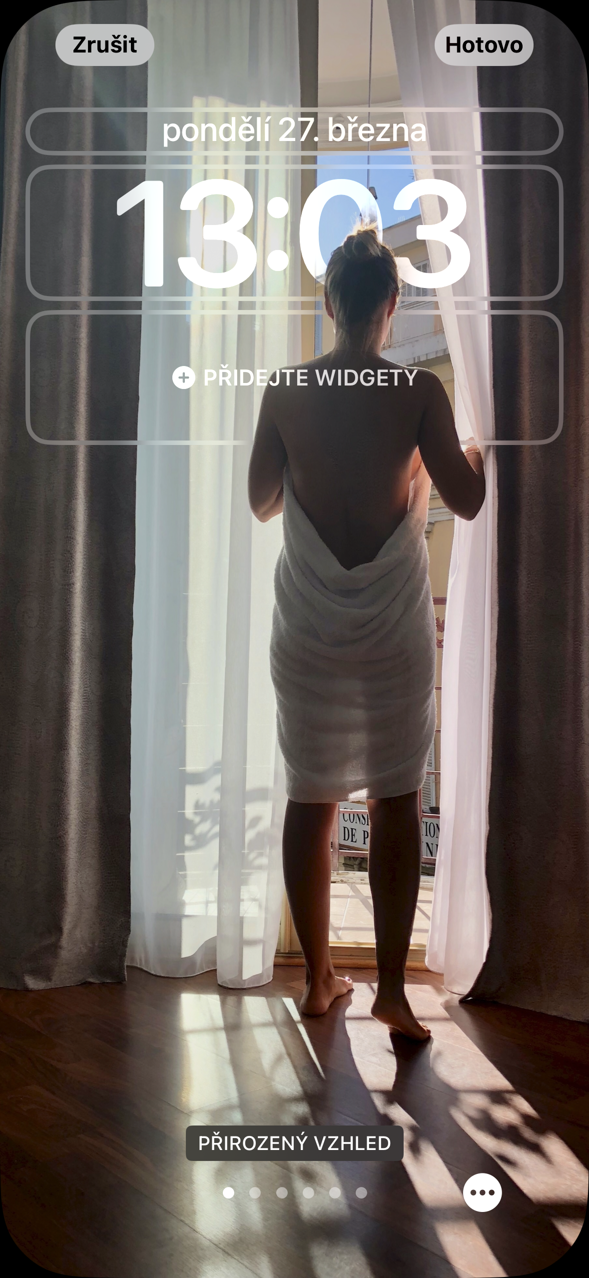 person standing curtains