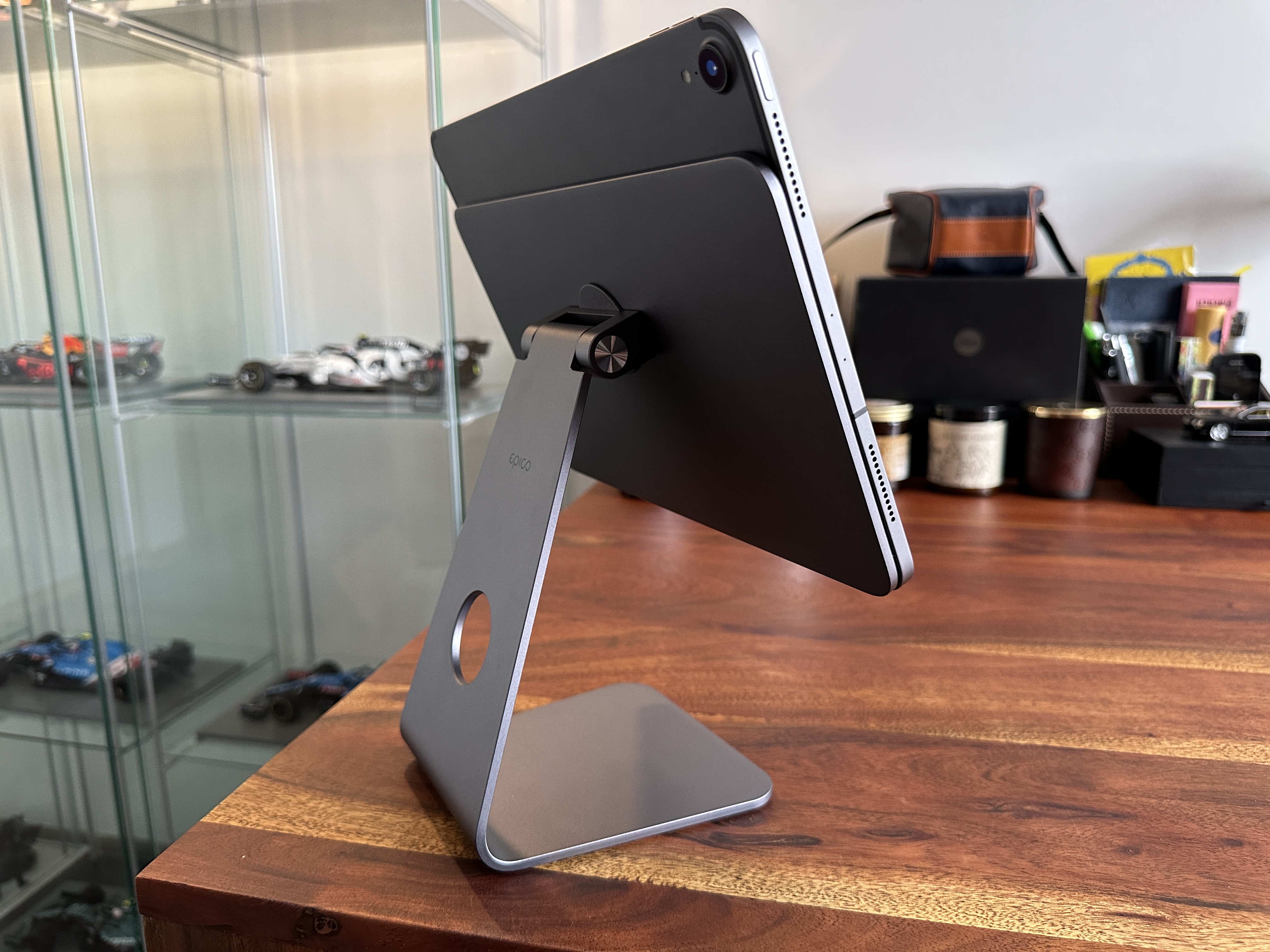 red wallet with tracker