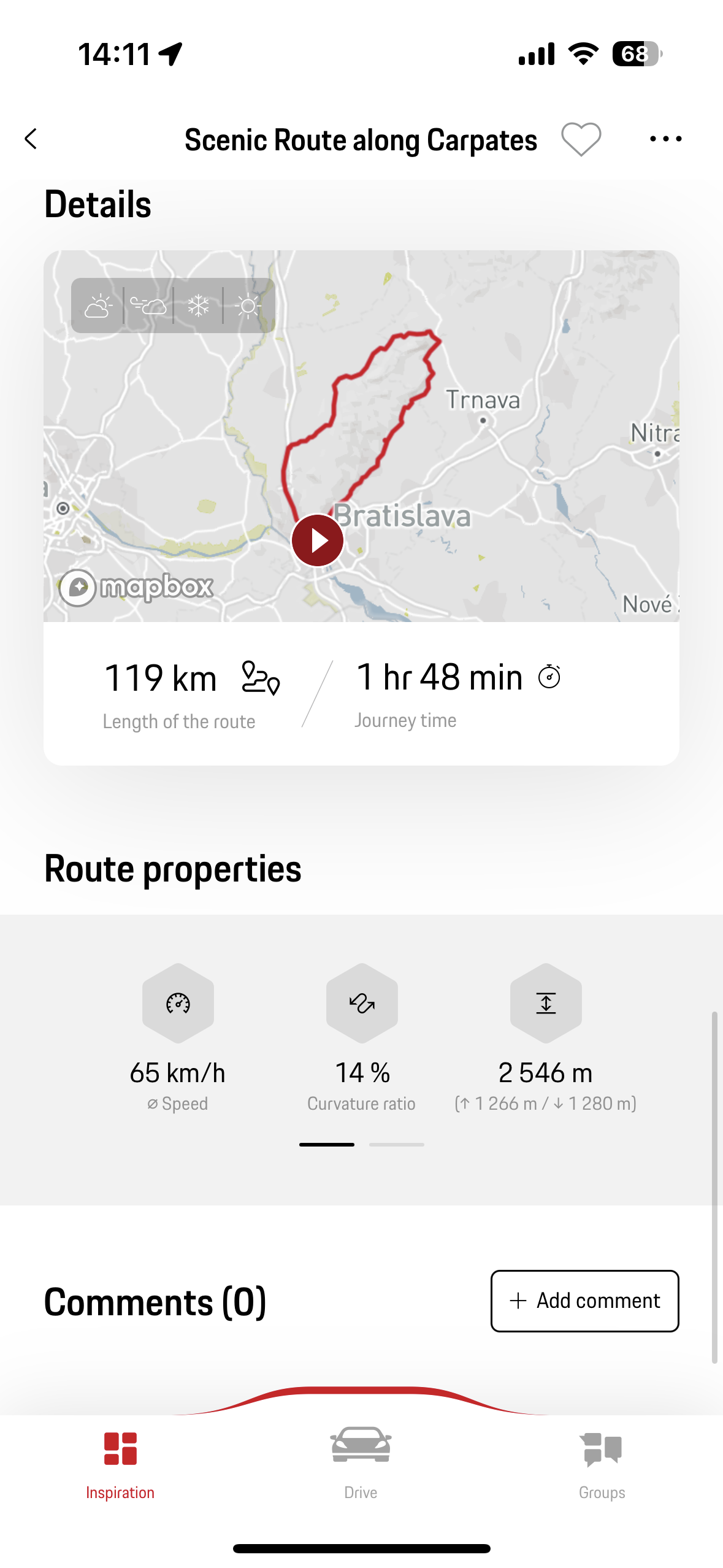 route details summary