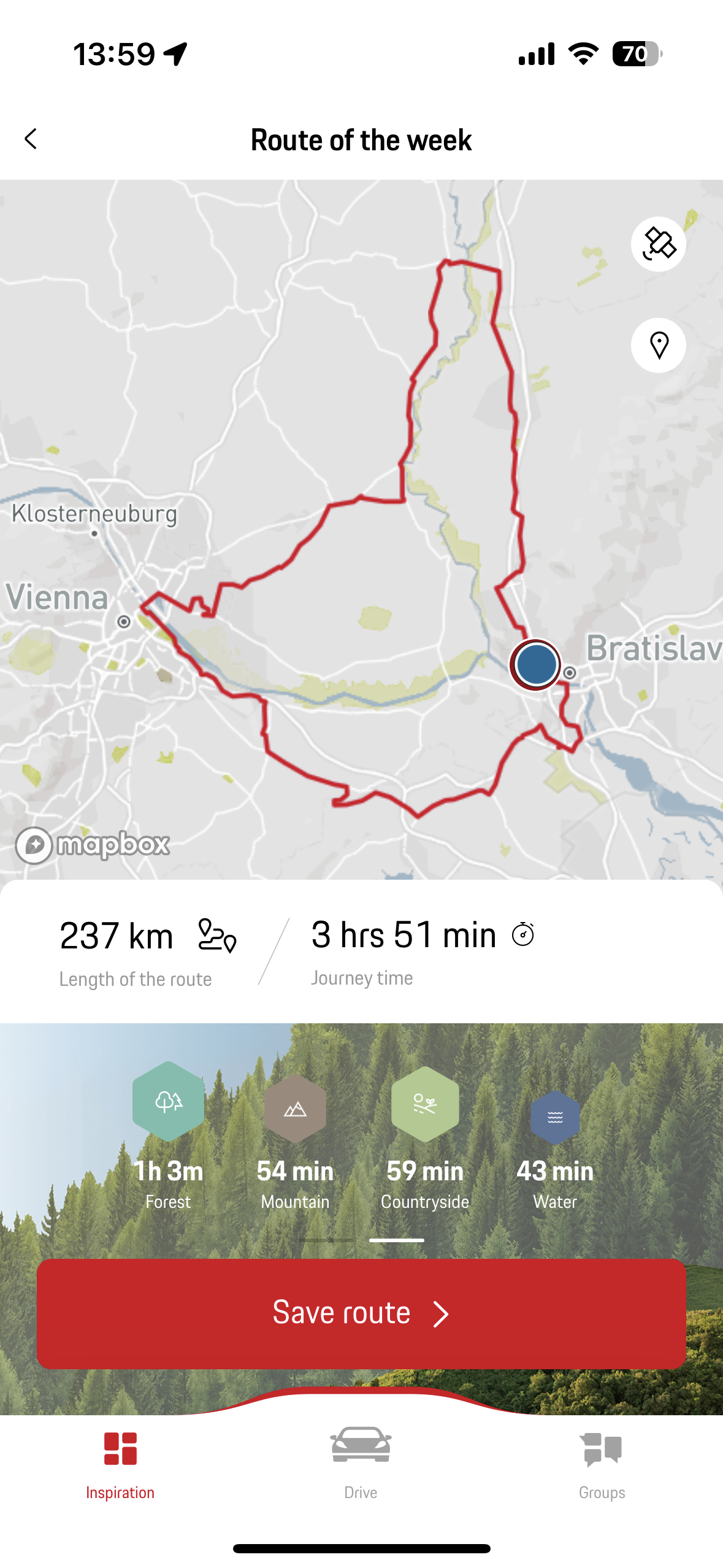 route of the week map