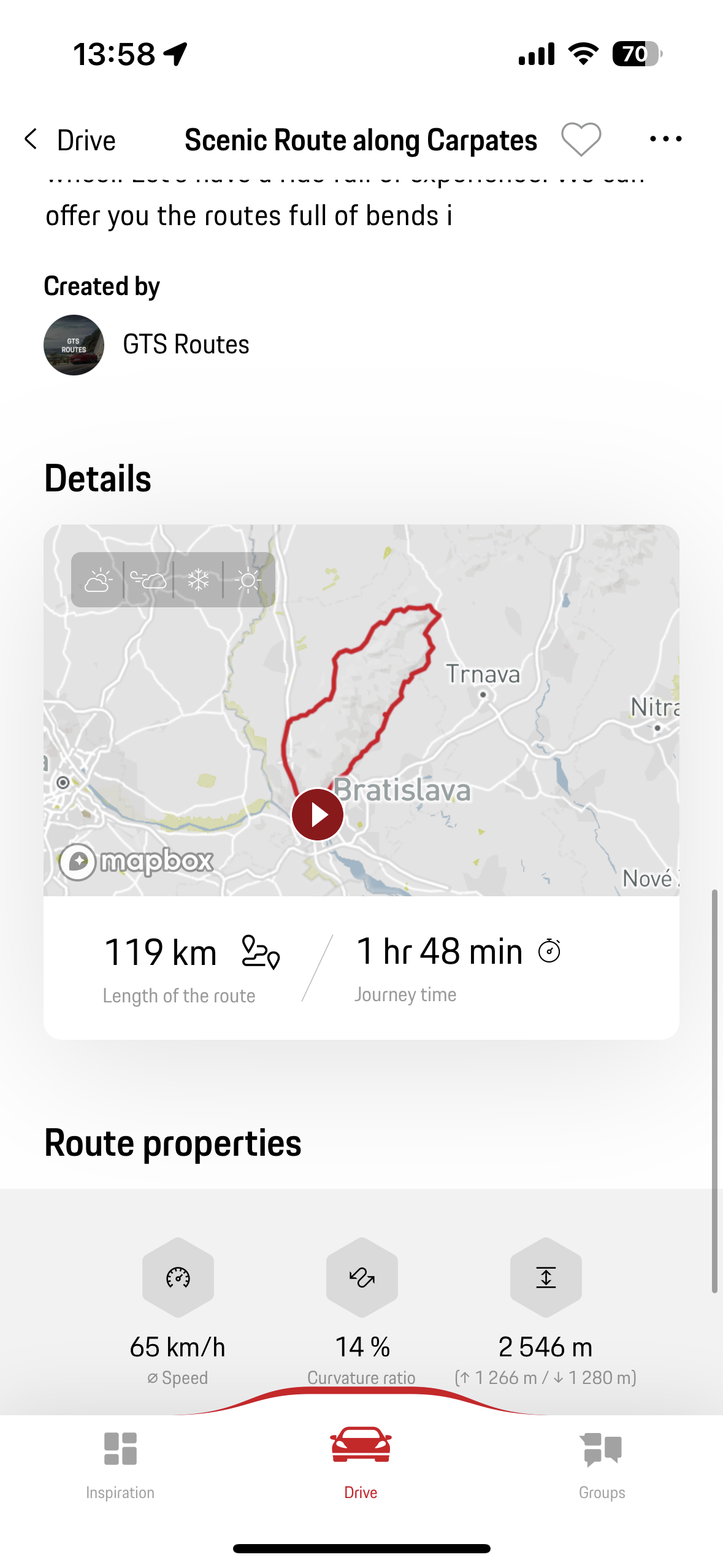 scenic route properties