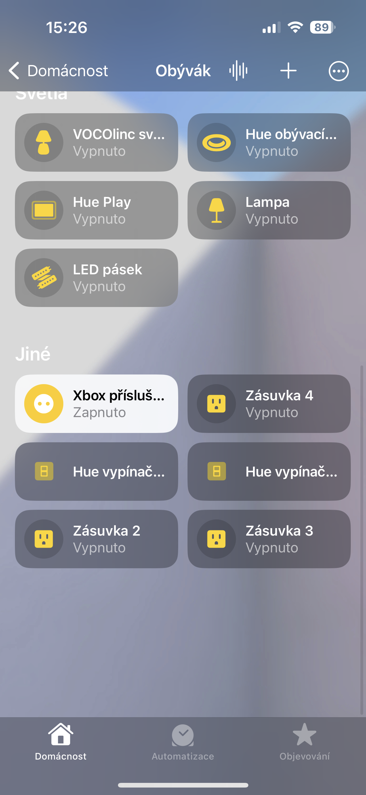 smart home control dashboard