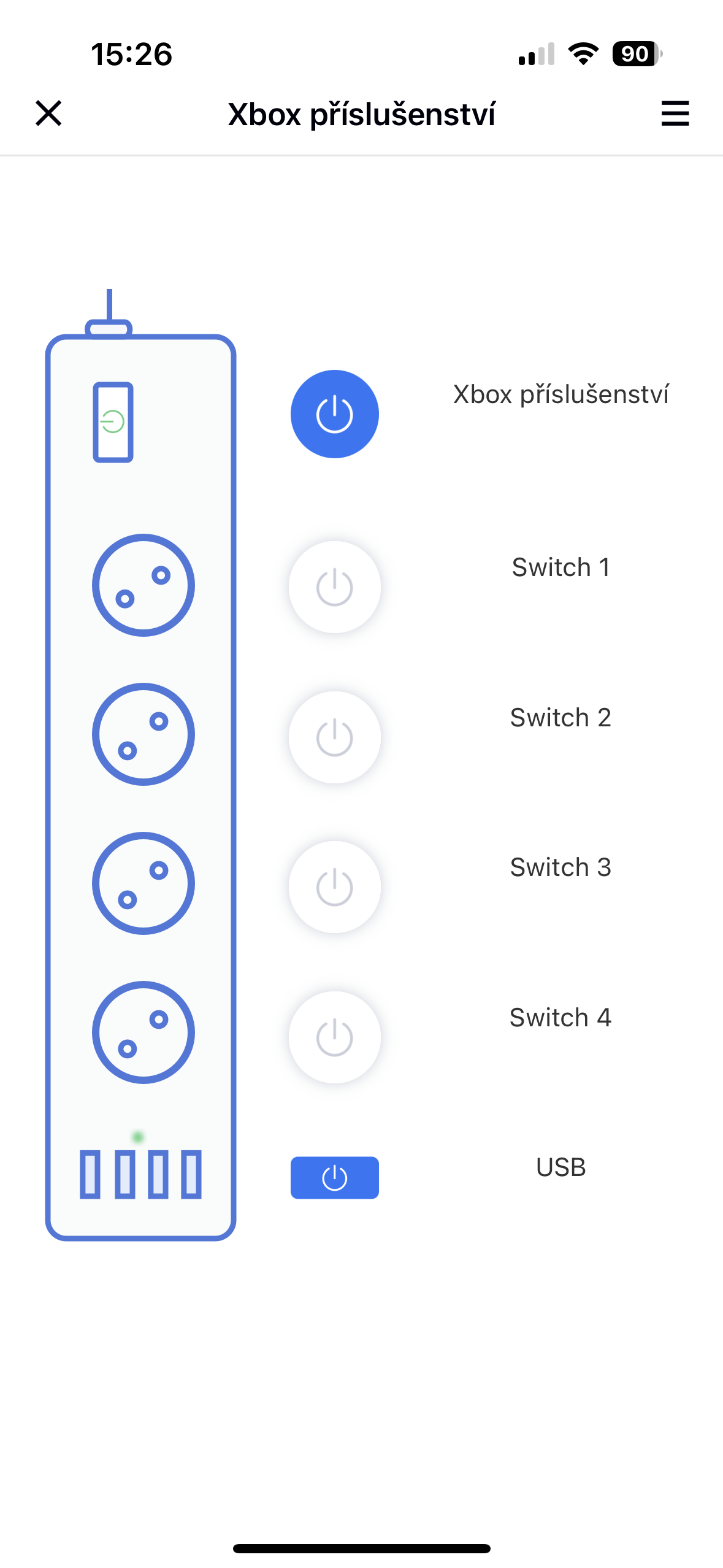 smart power strip interface