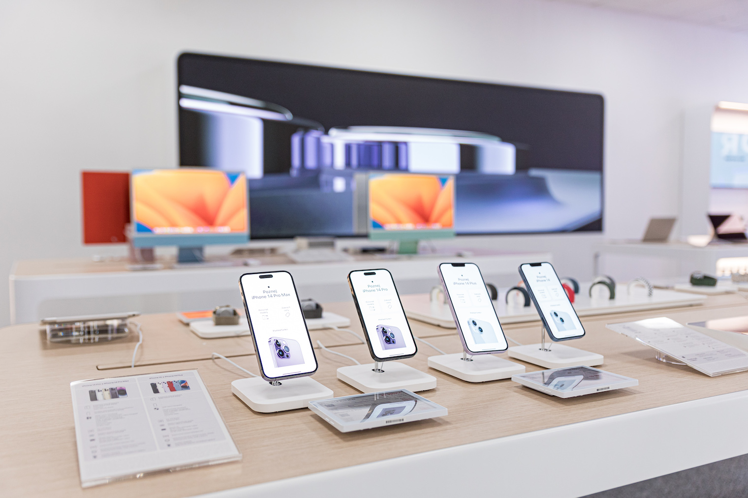 smartphone display with watch background