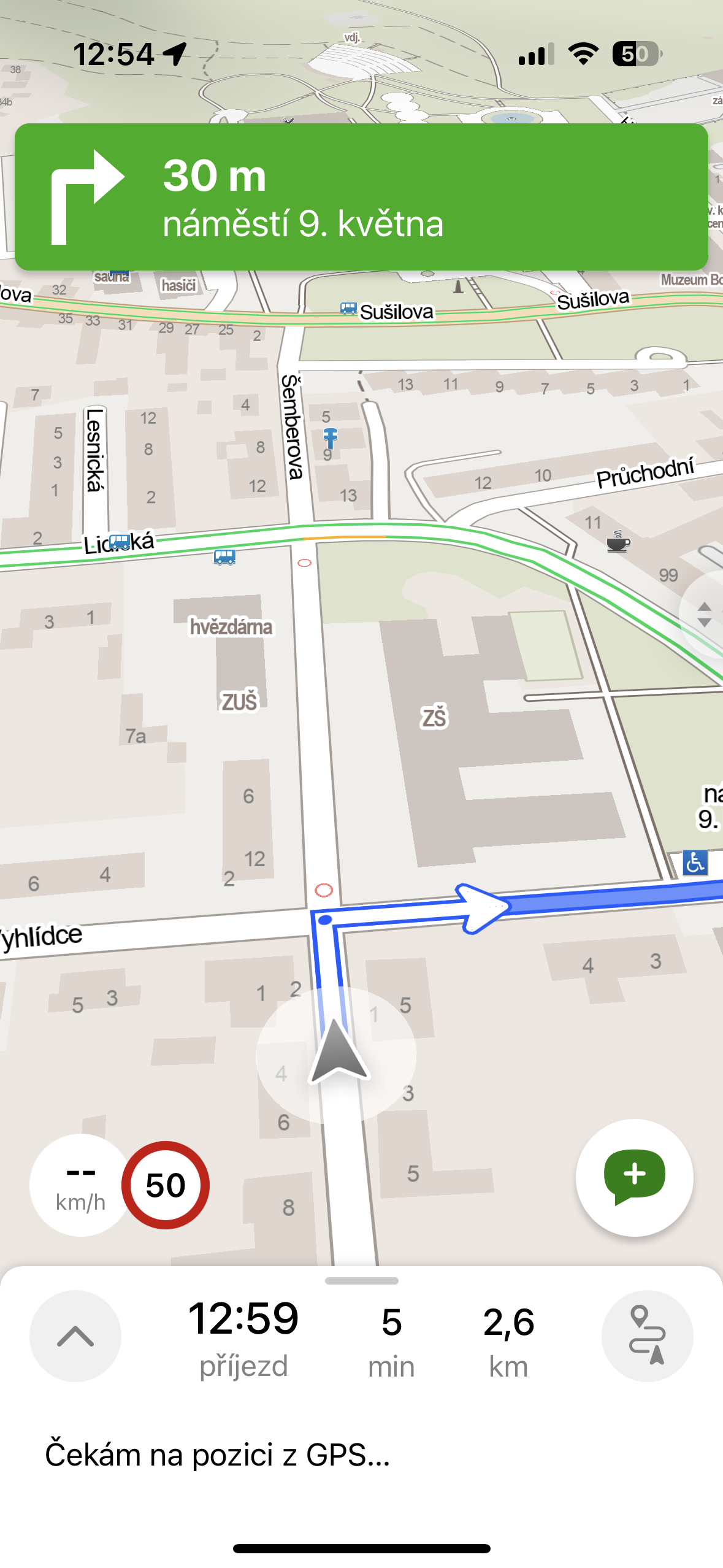 smartphone navigation map