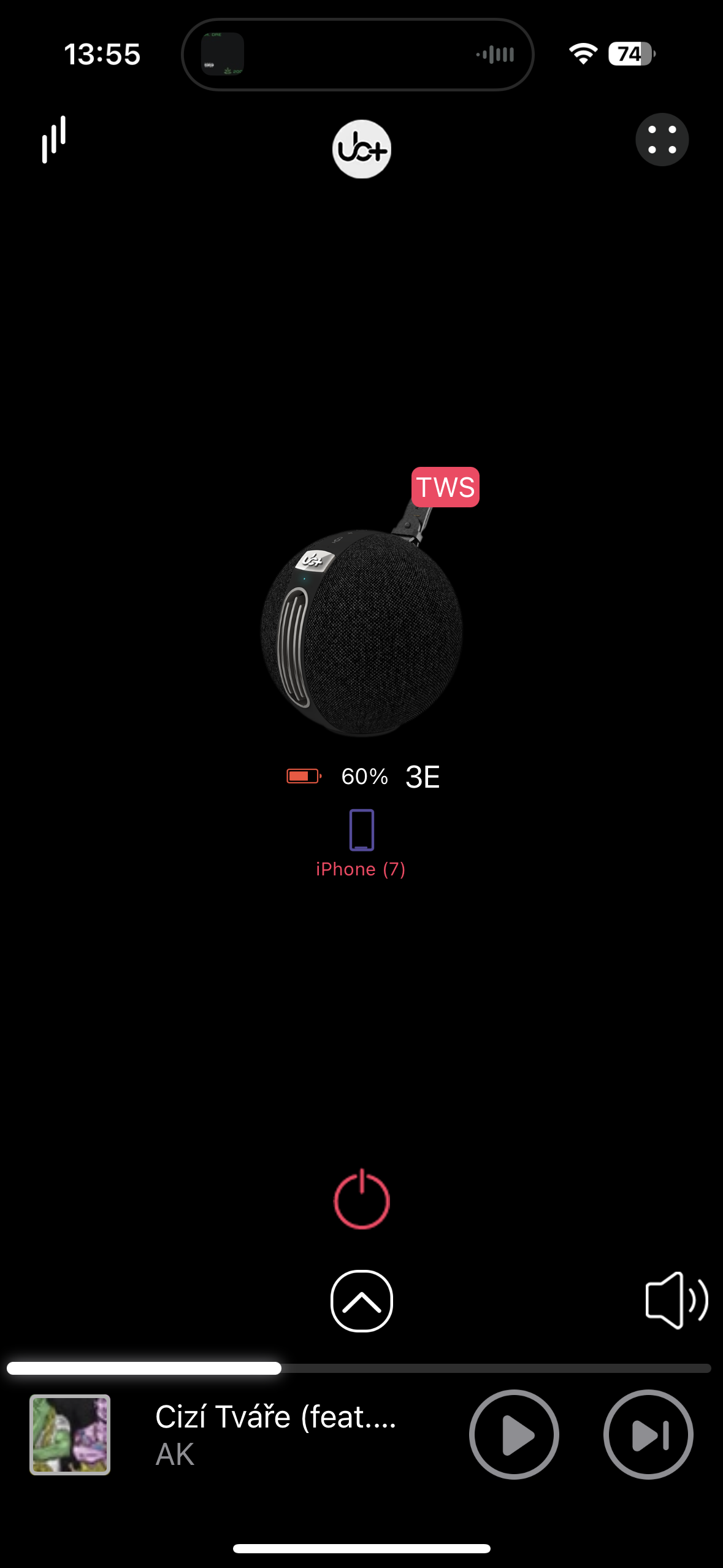 speaker battery status