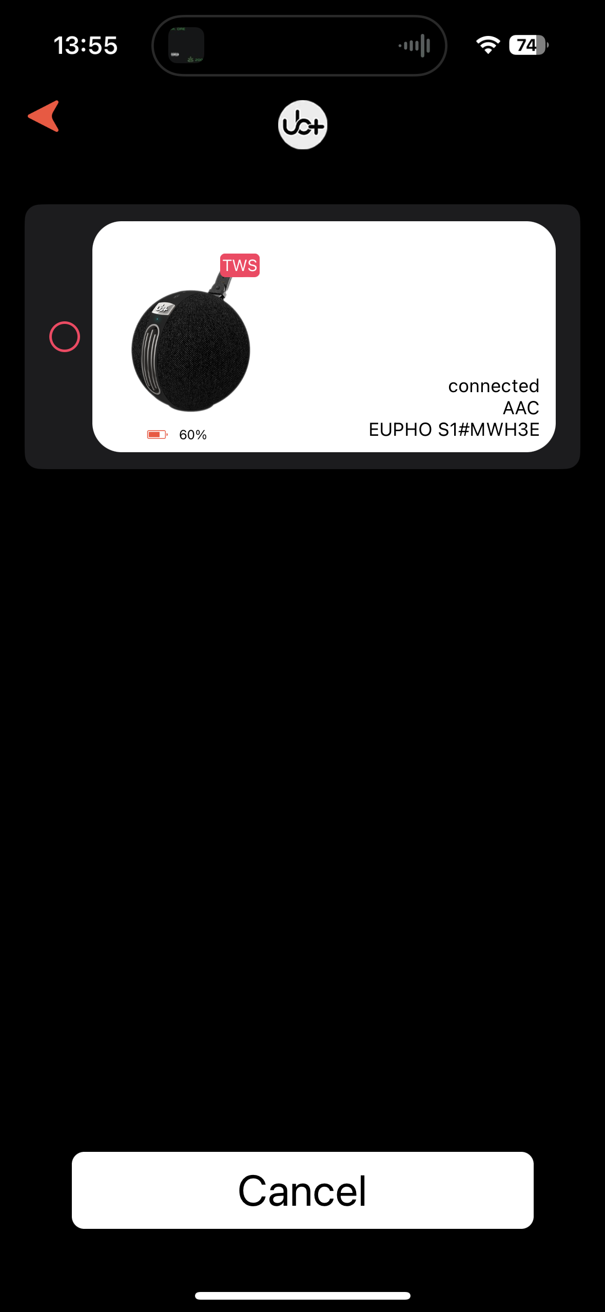 speaker connection status