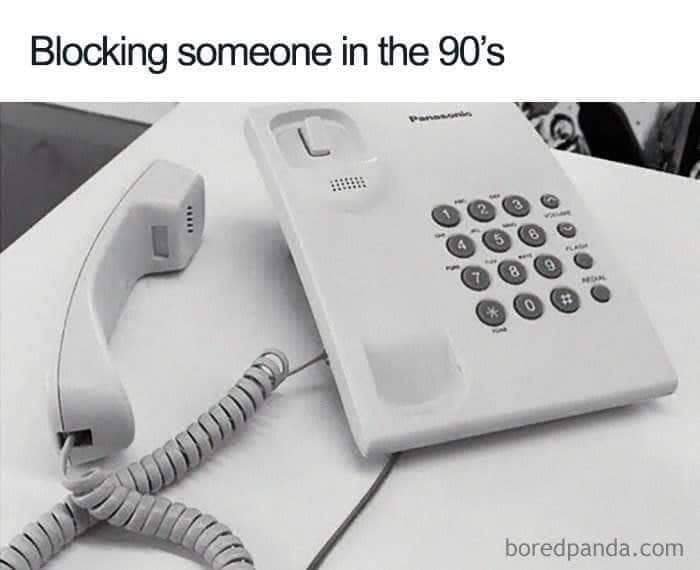 90s phone blocking meme
