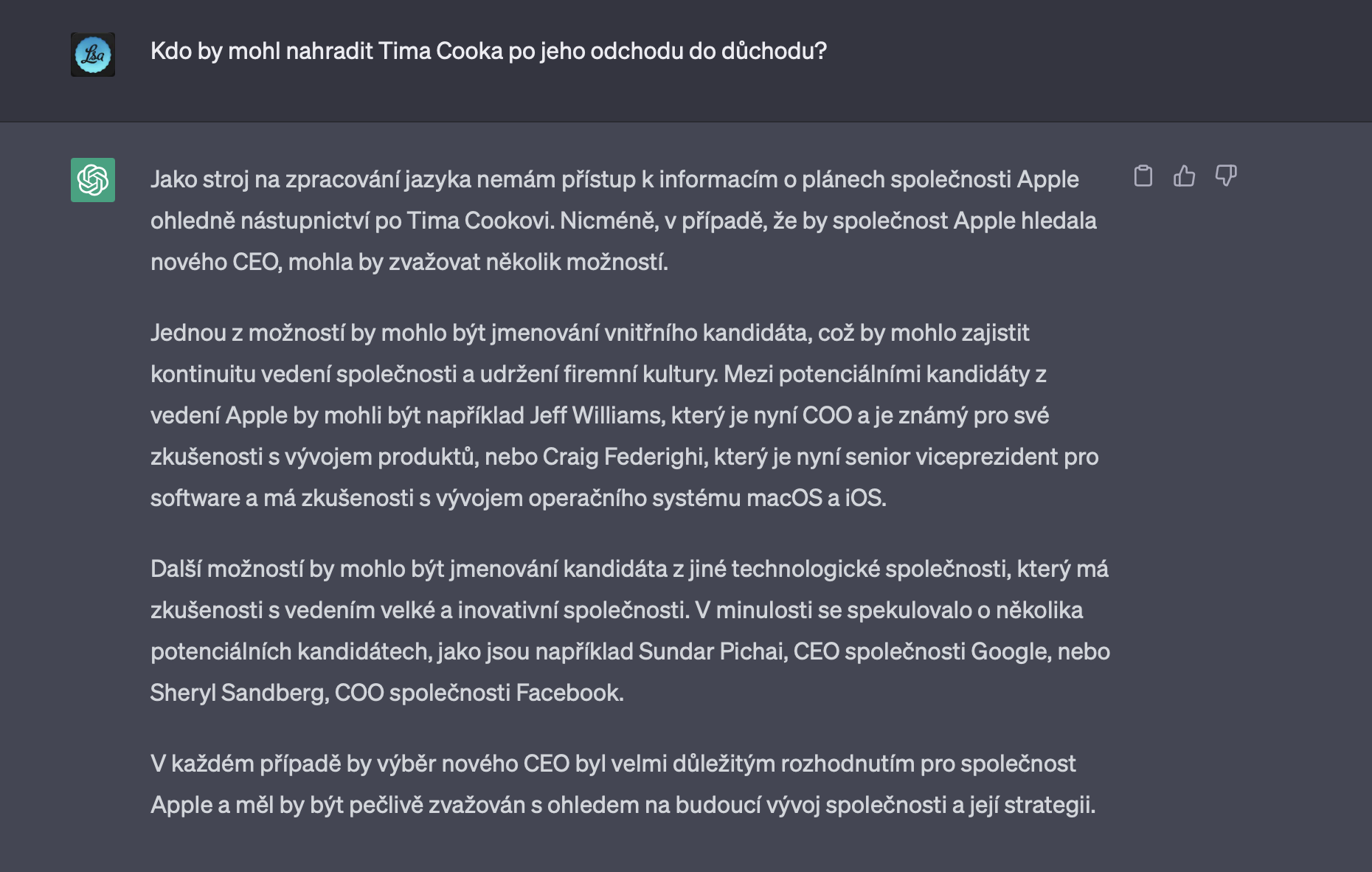 apple ceo successor discussion